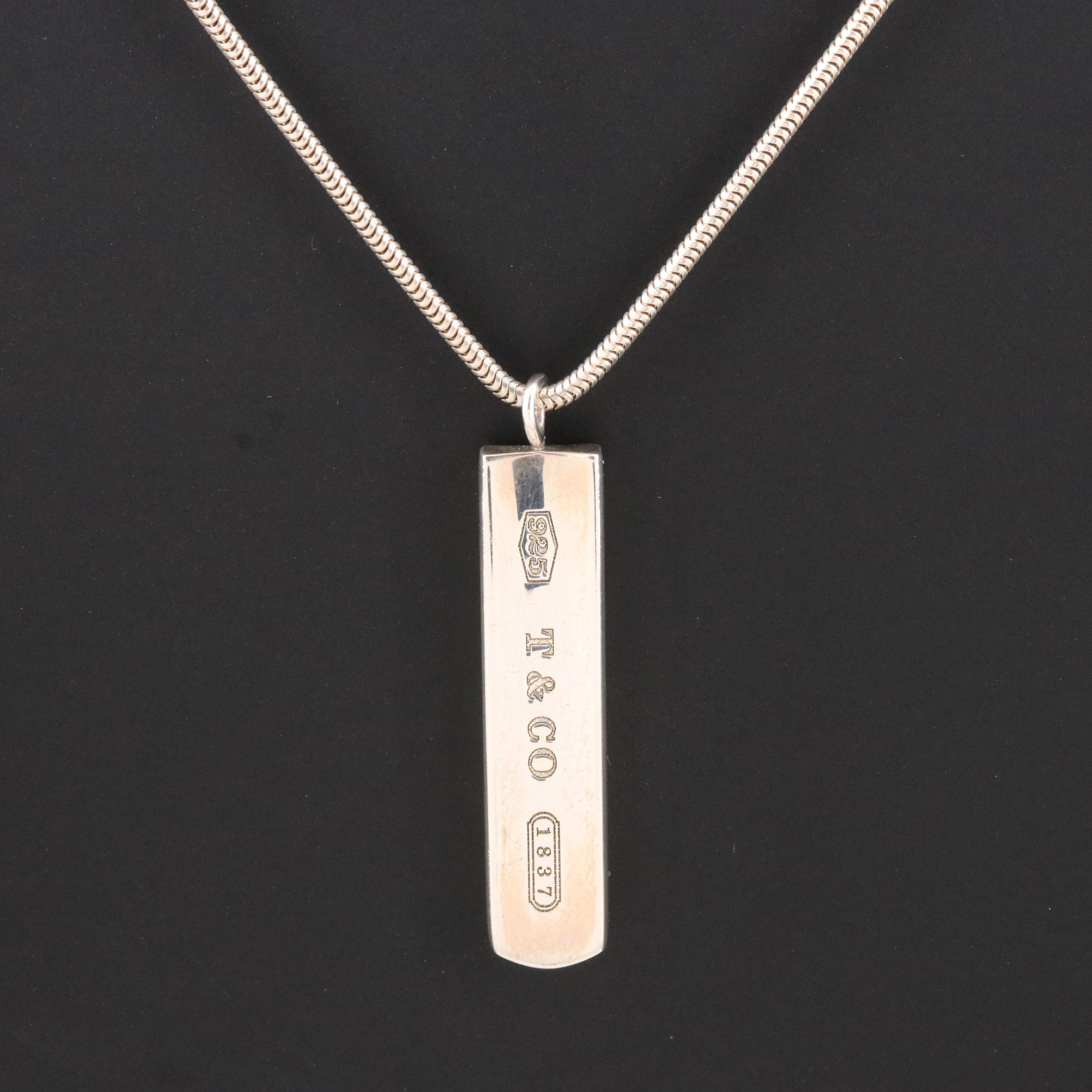 Tiffany & Co. Atlas Sterling Bar Necklace