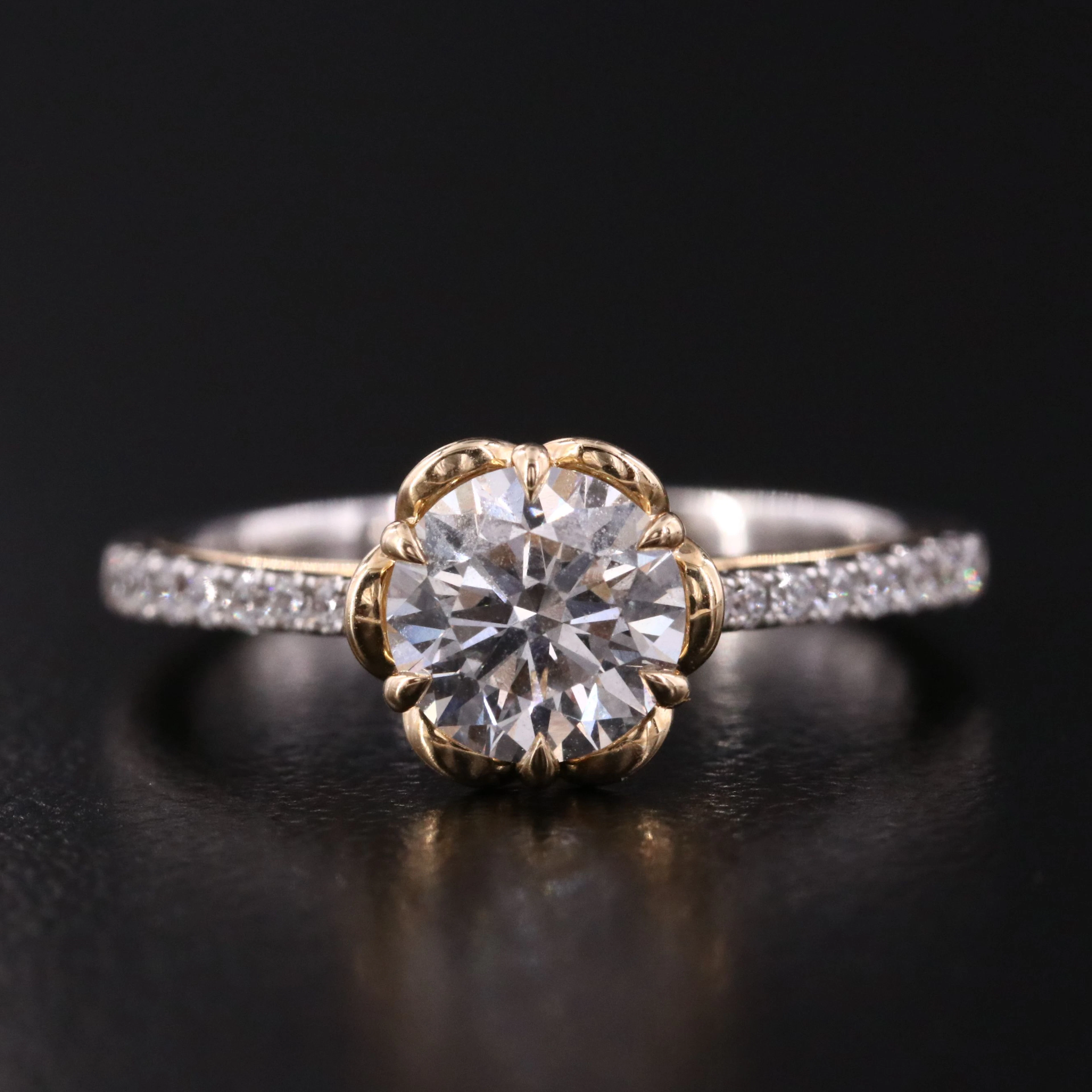 14K Two-Tone 1.50 CTW Lab Grown Diamond Ring with IGI Report