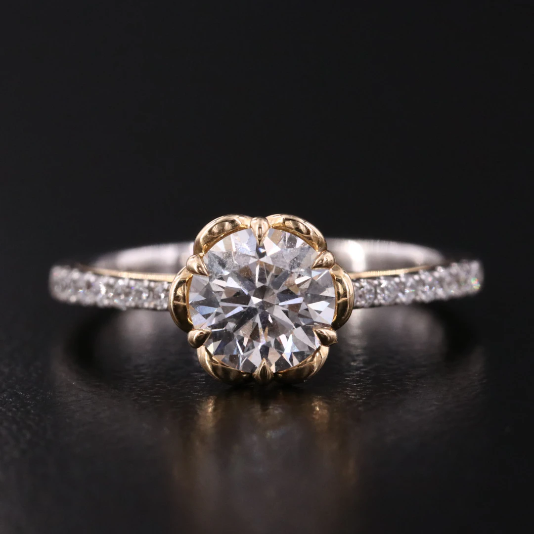 14K Two-Tone 1.50 CTW Lab Grown Diamond Ring with IGI Report