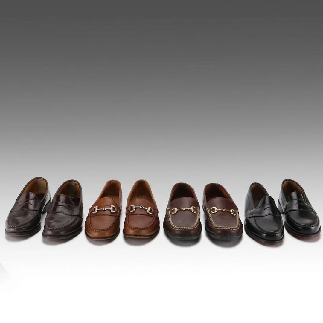 Men's Alden and Bass Penny Loafers with TB Phelps Loafers and Driving Shoes
