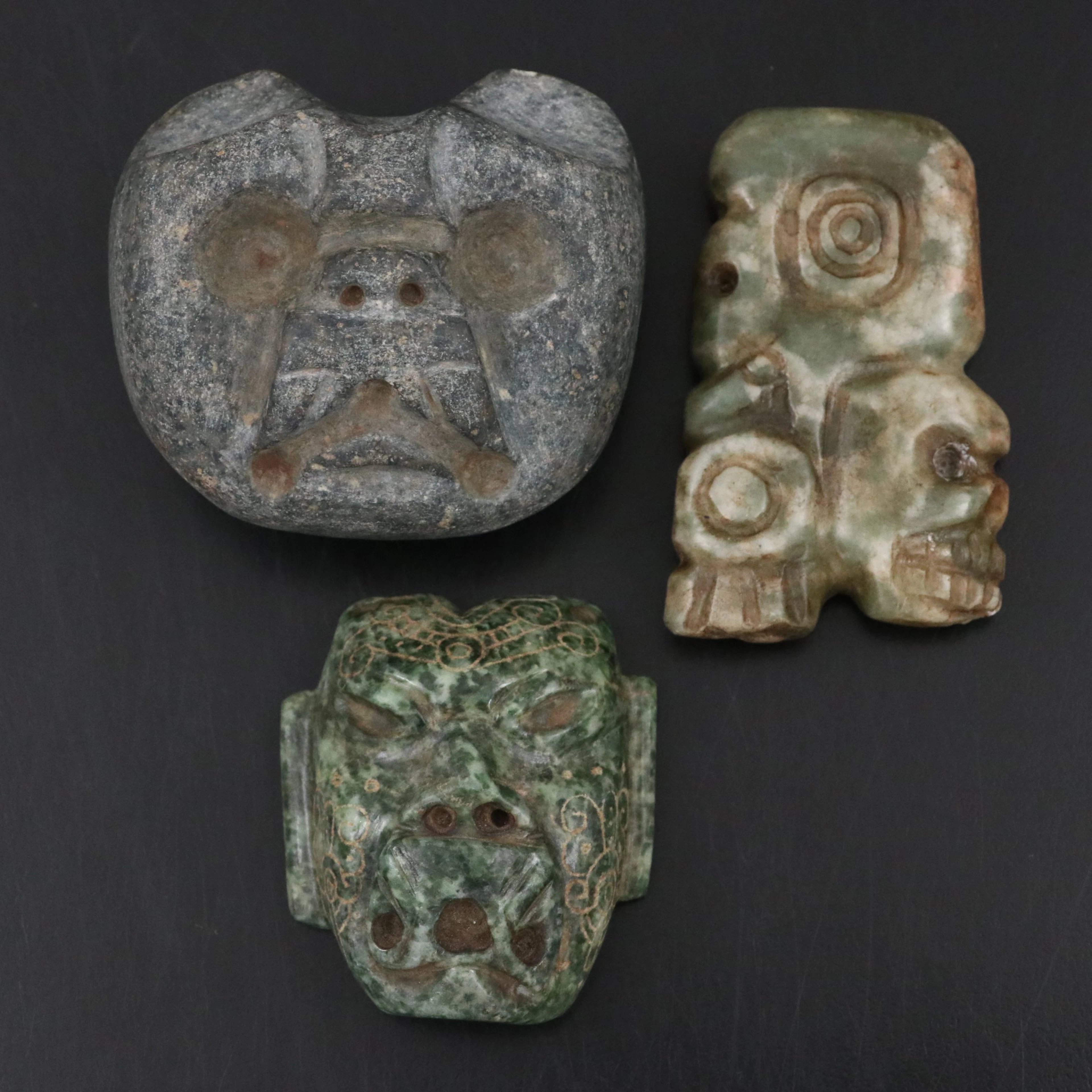 Mesoamerican Stone Carvings Featuring Olmec Jaguar