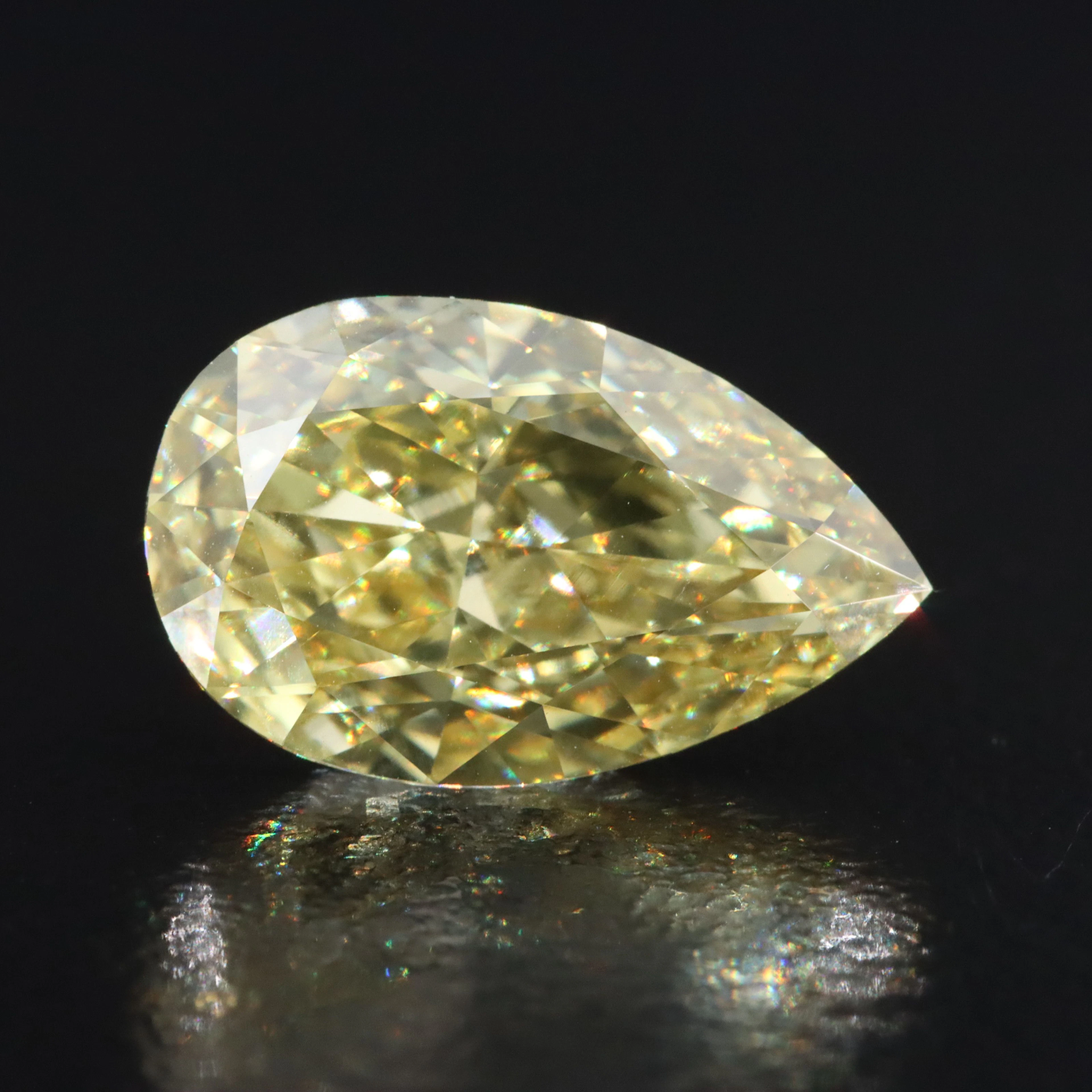 Loose 5.05 CT Lab Grown Fancy Intense Yellow Diamond with IGI Report