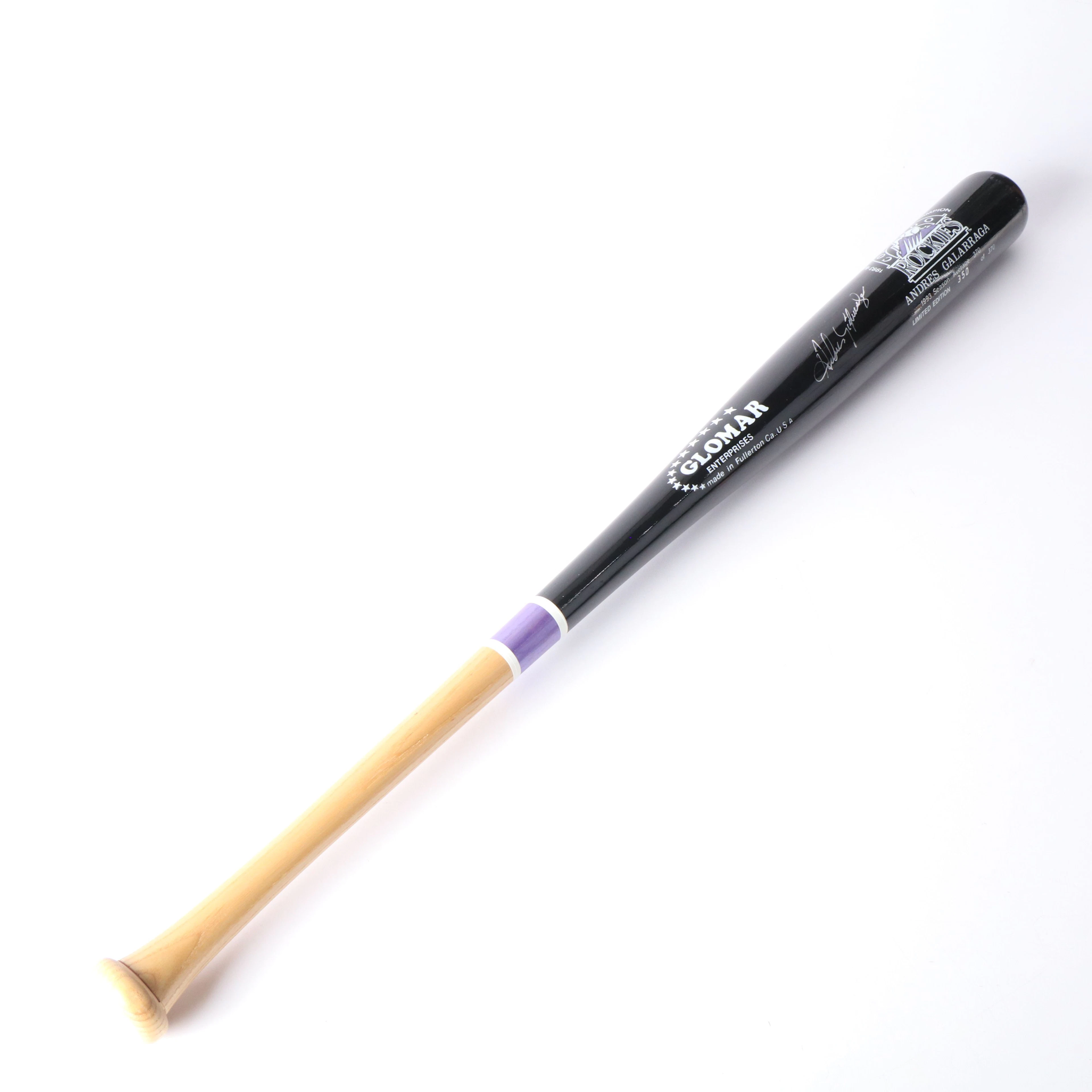 Andrés Galarraga Signed Limited Edition Colorado Rockies Baseball Bat