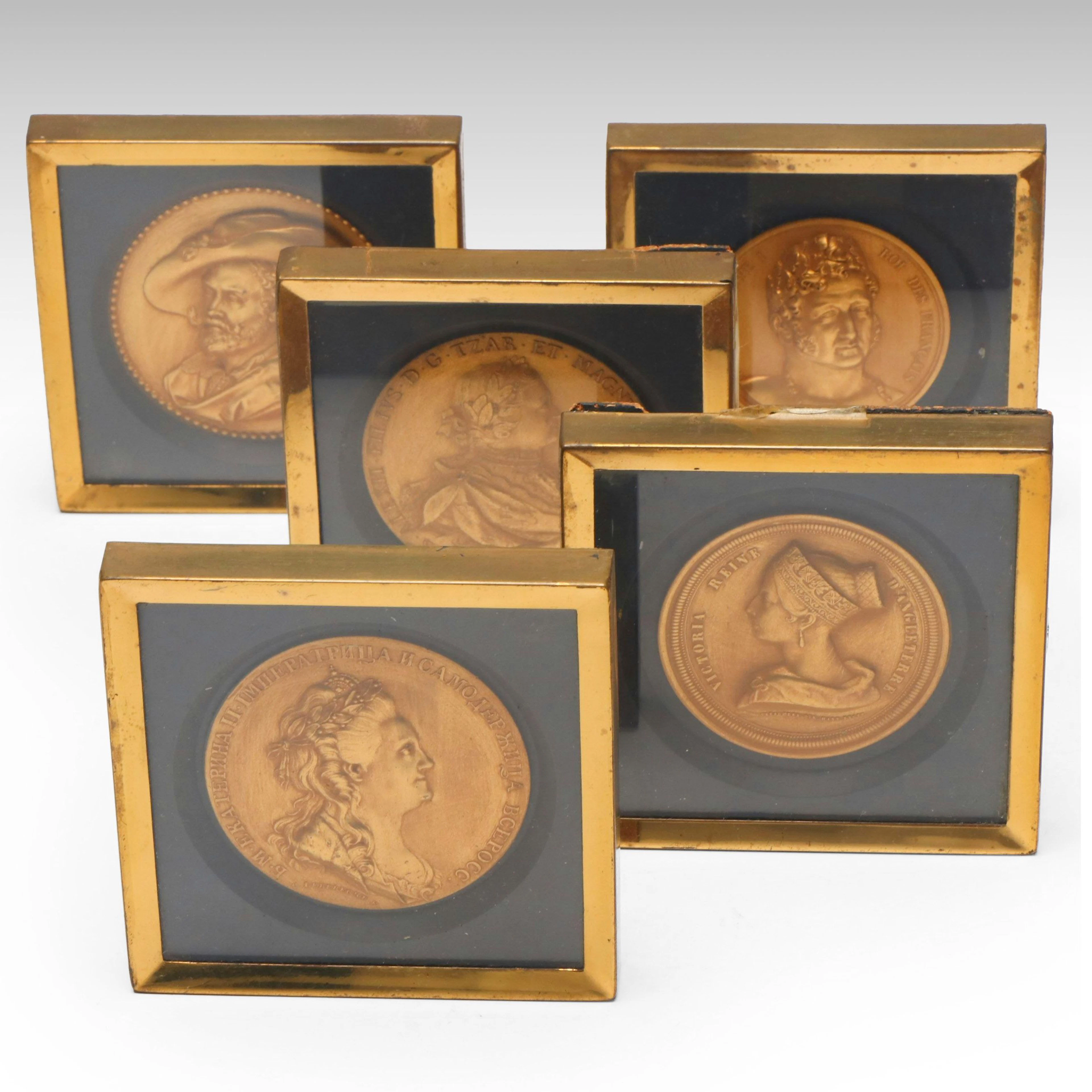 Grand Tour Style Relief Commemorative Medallions and Portraits