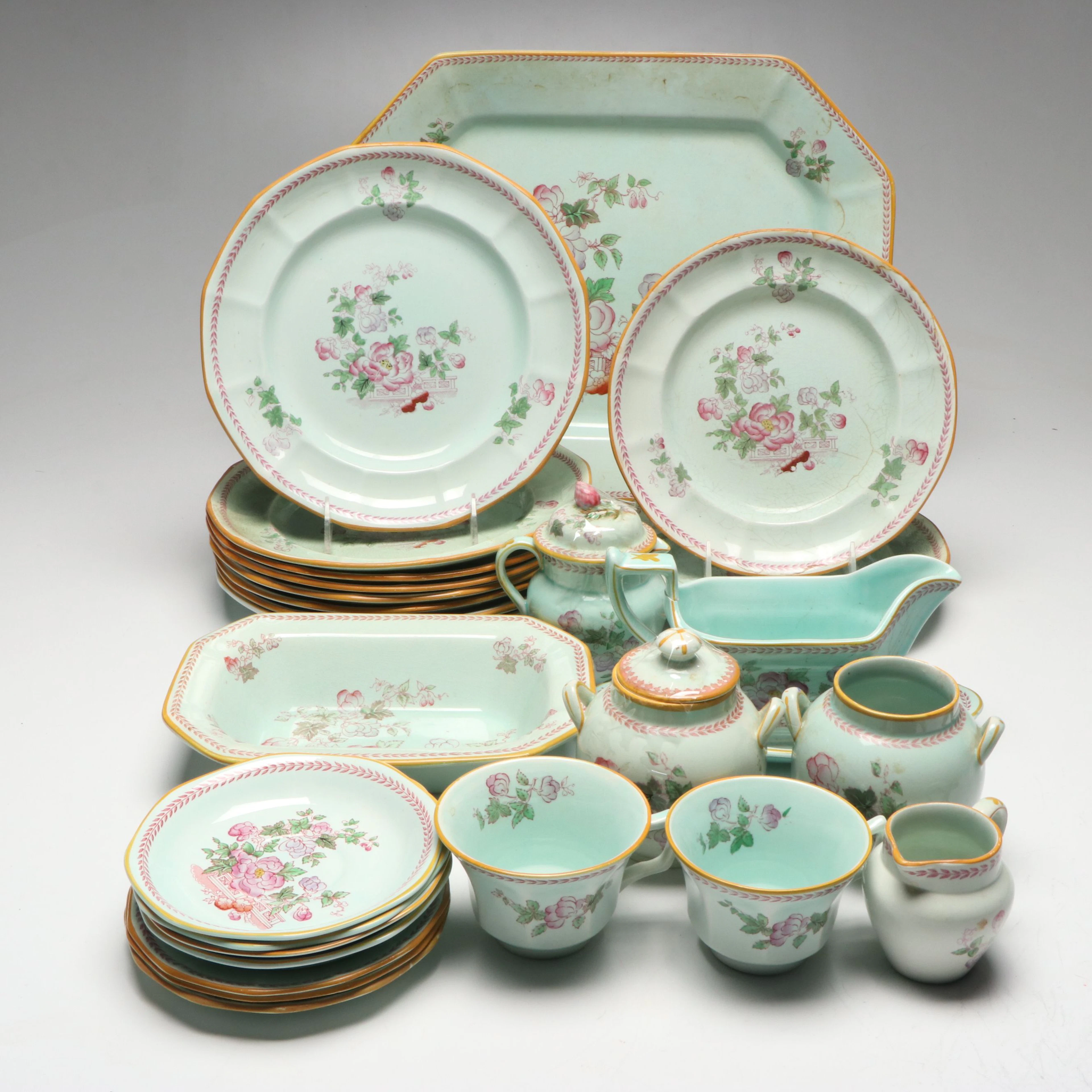 Adams English Ironstone "Metz" Dinnerware and Serving Pieces