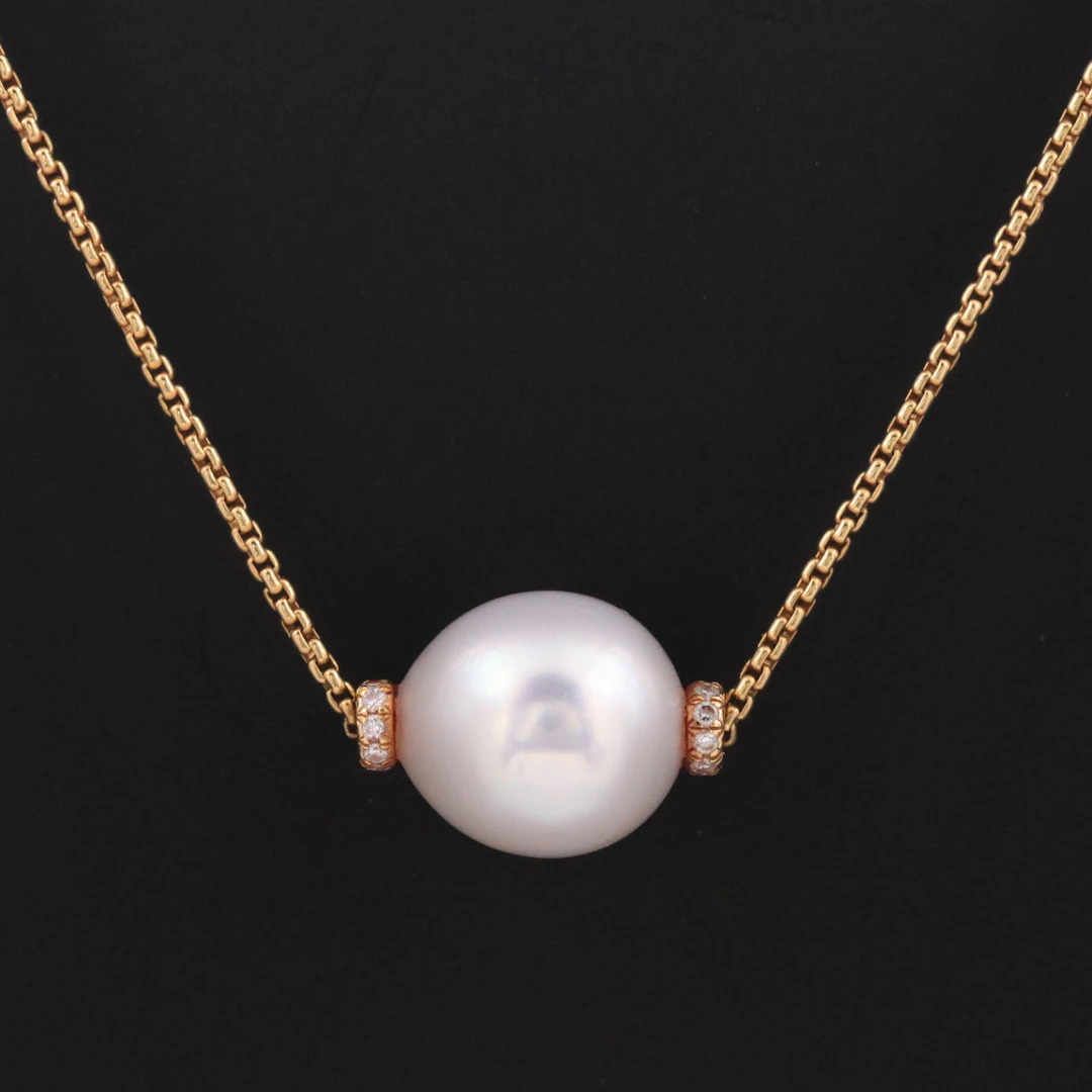 David Yurman Solari 18K Pearl and Diamond Necklace