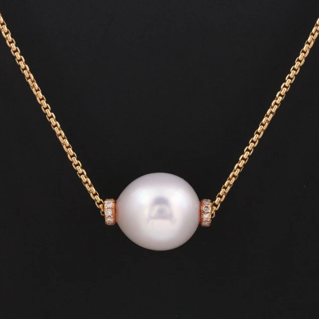 David Yurman Solari 18K Pearl and Diamond Necklace