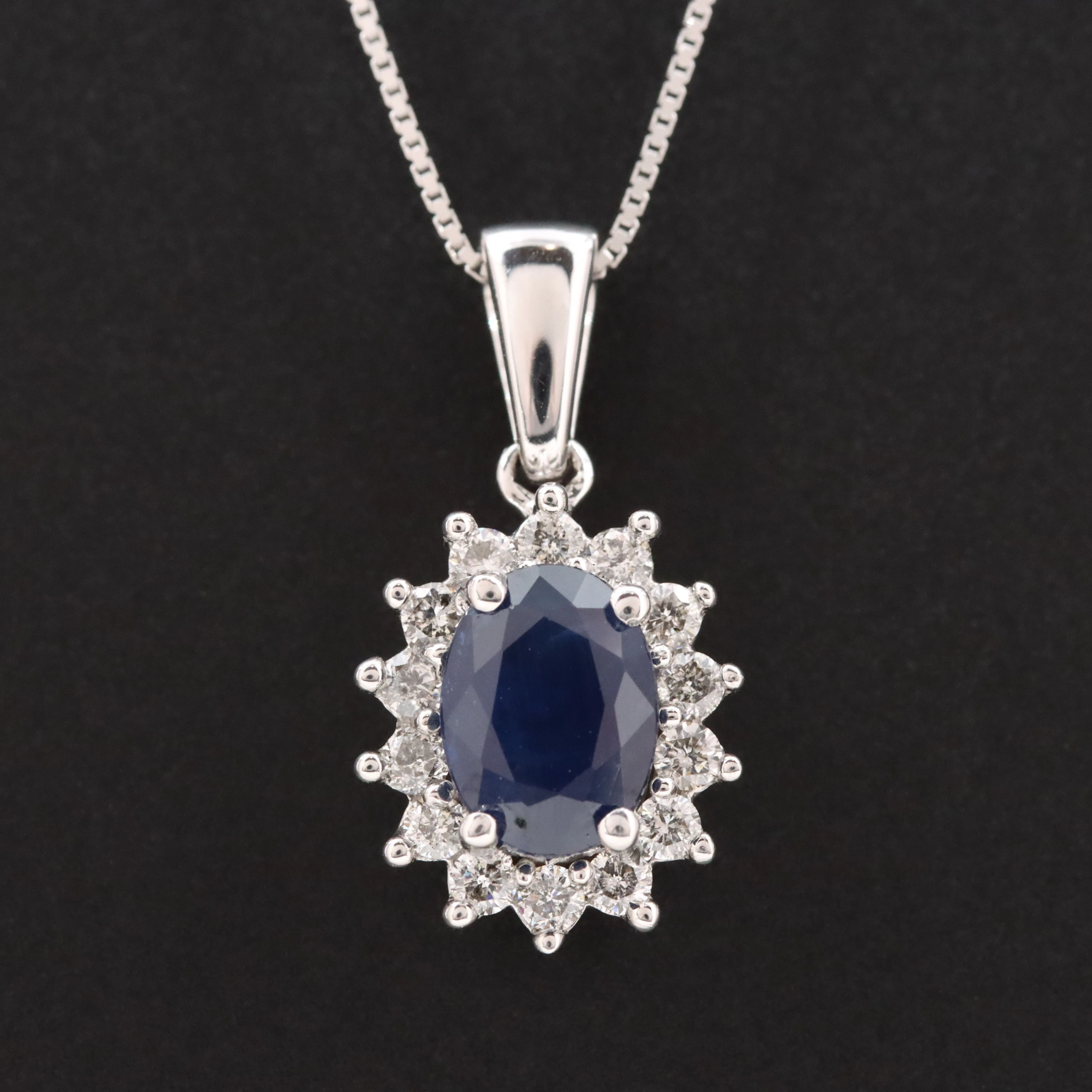 14K Sapphire and Diamond Necklace