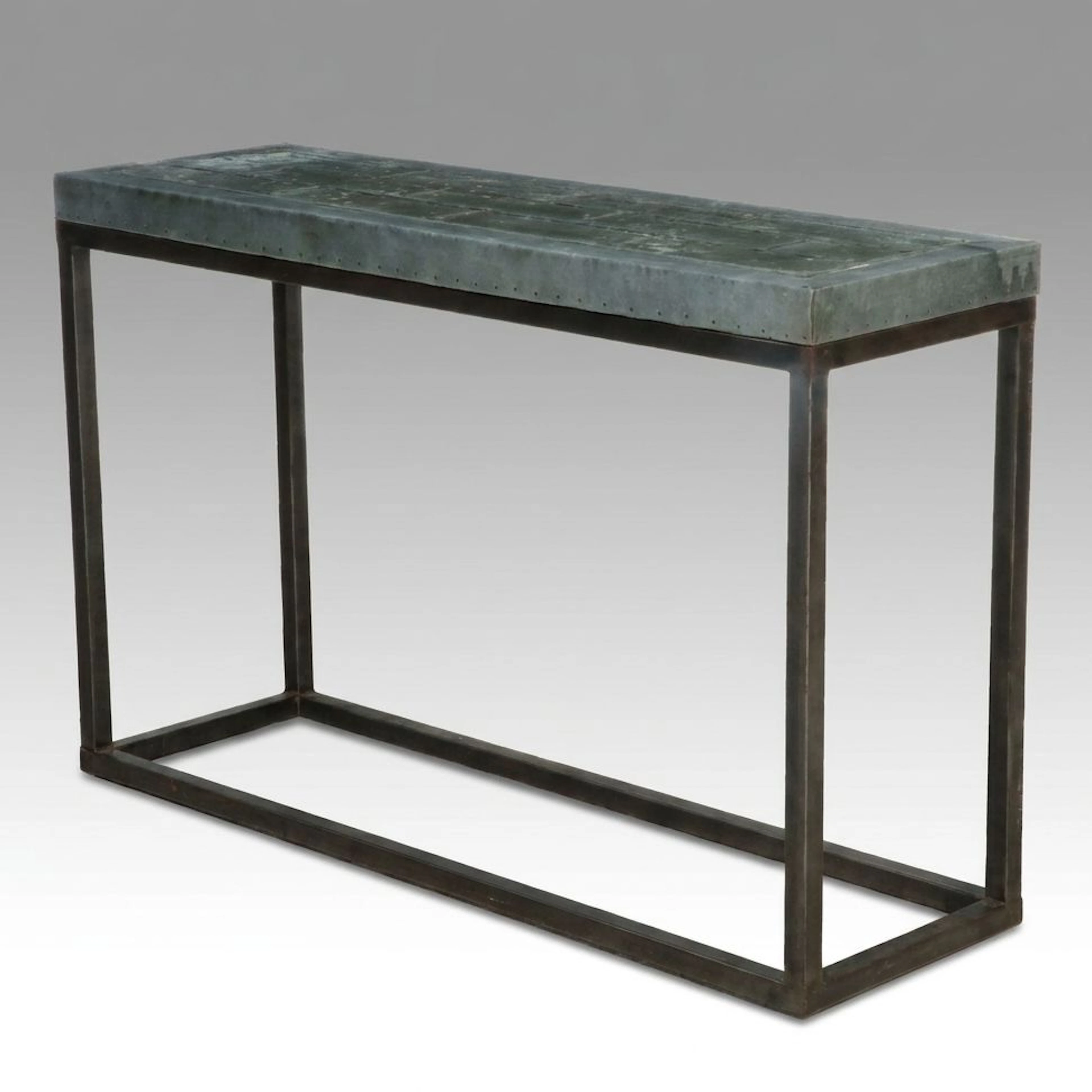 Modern Industrial Style Metal Console Table, 21st Century