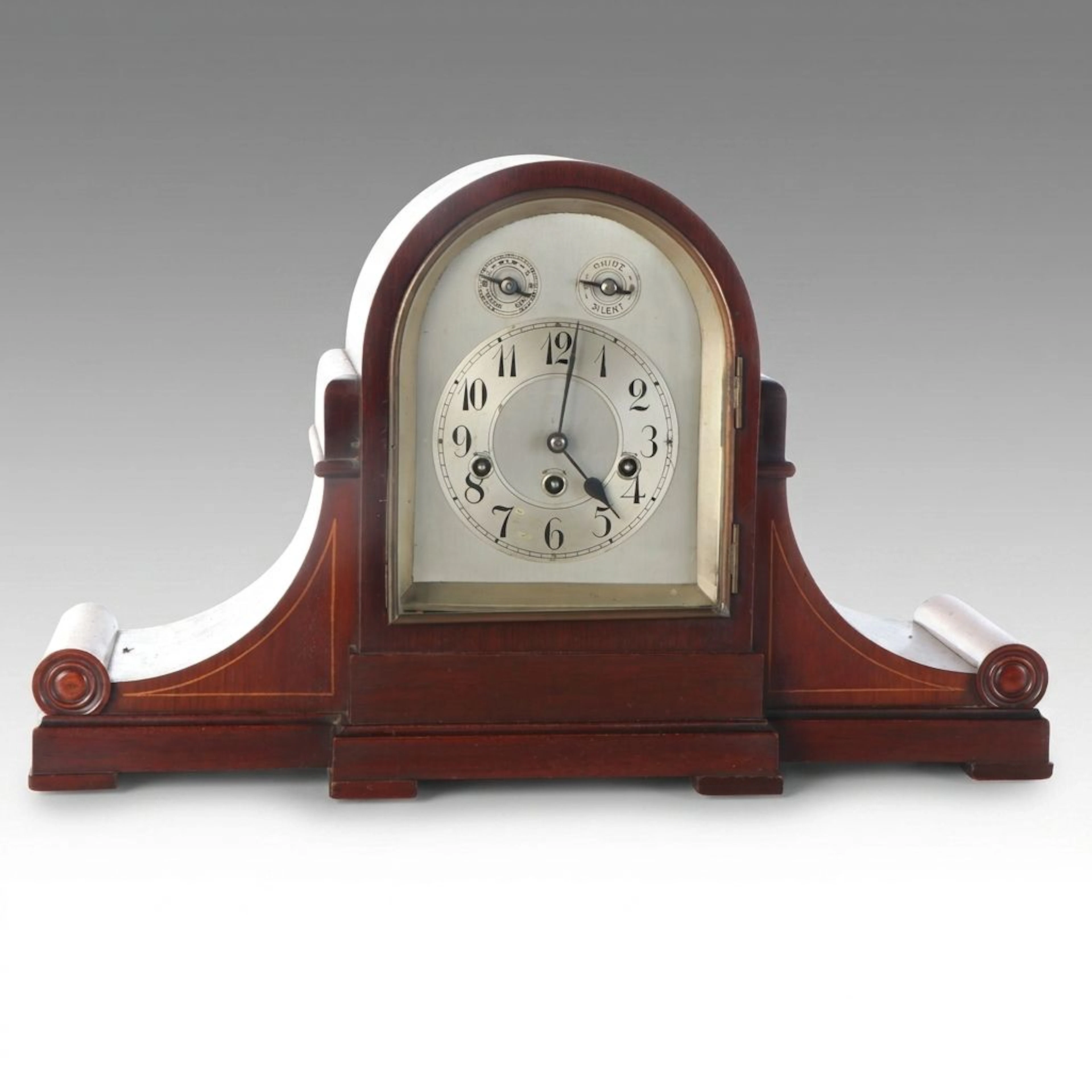 Edwardian Style Tambour Style Mantel Clock, Early to Mid-20th Century