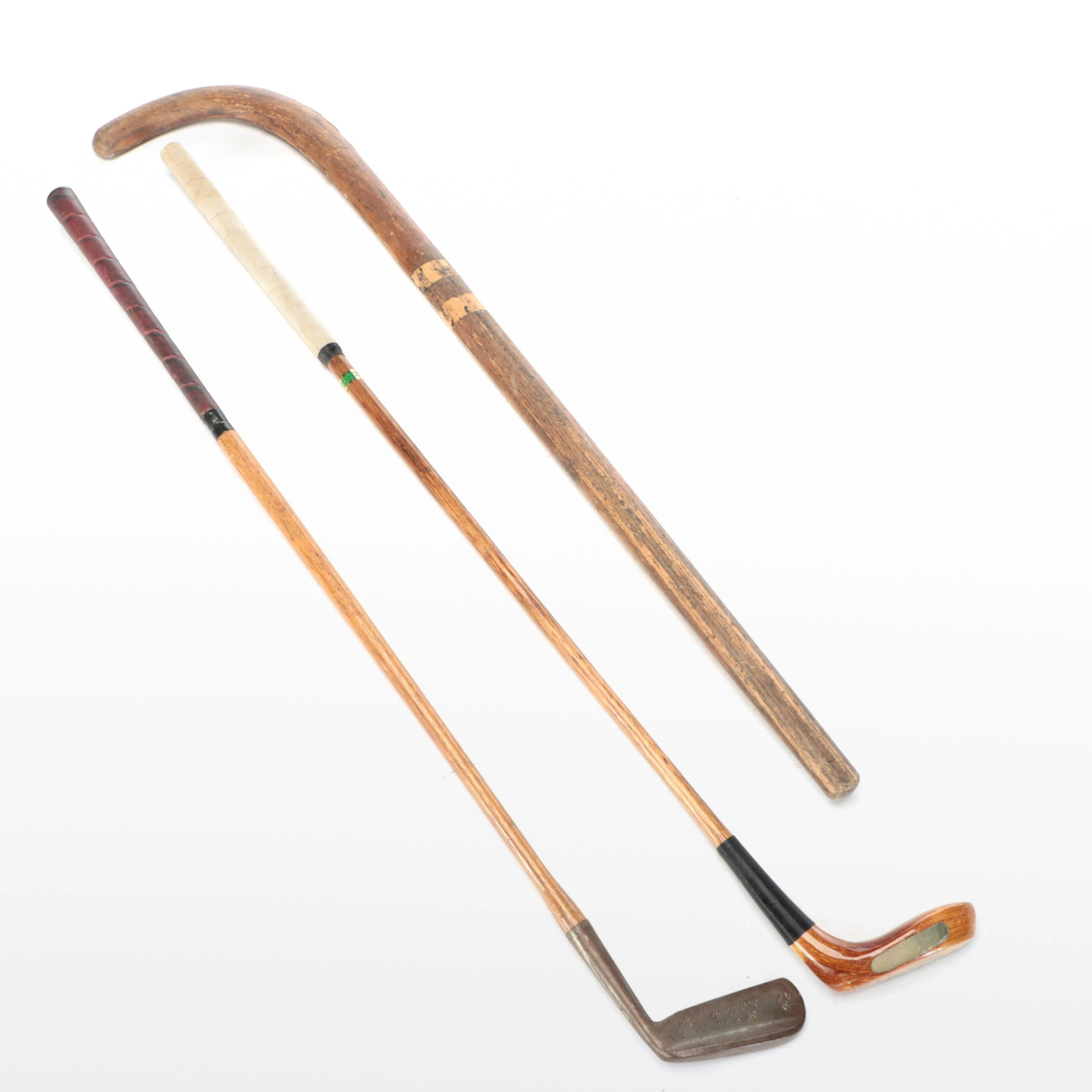 Thos. E. Wilson & Co. and St. Andrew's Golf Putters, Wood Field Hockey Stick