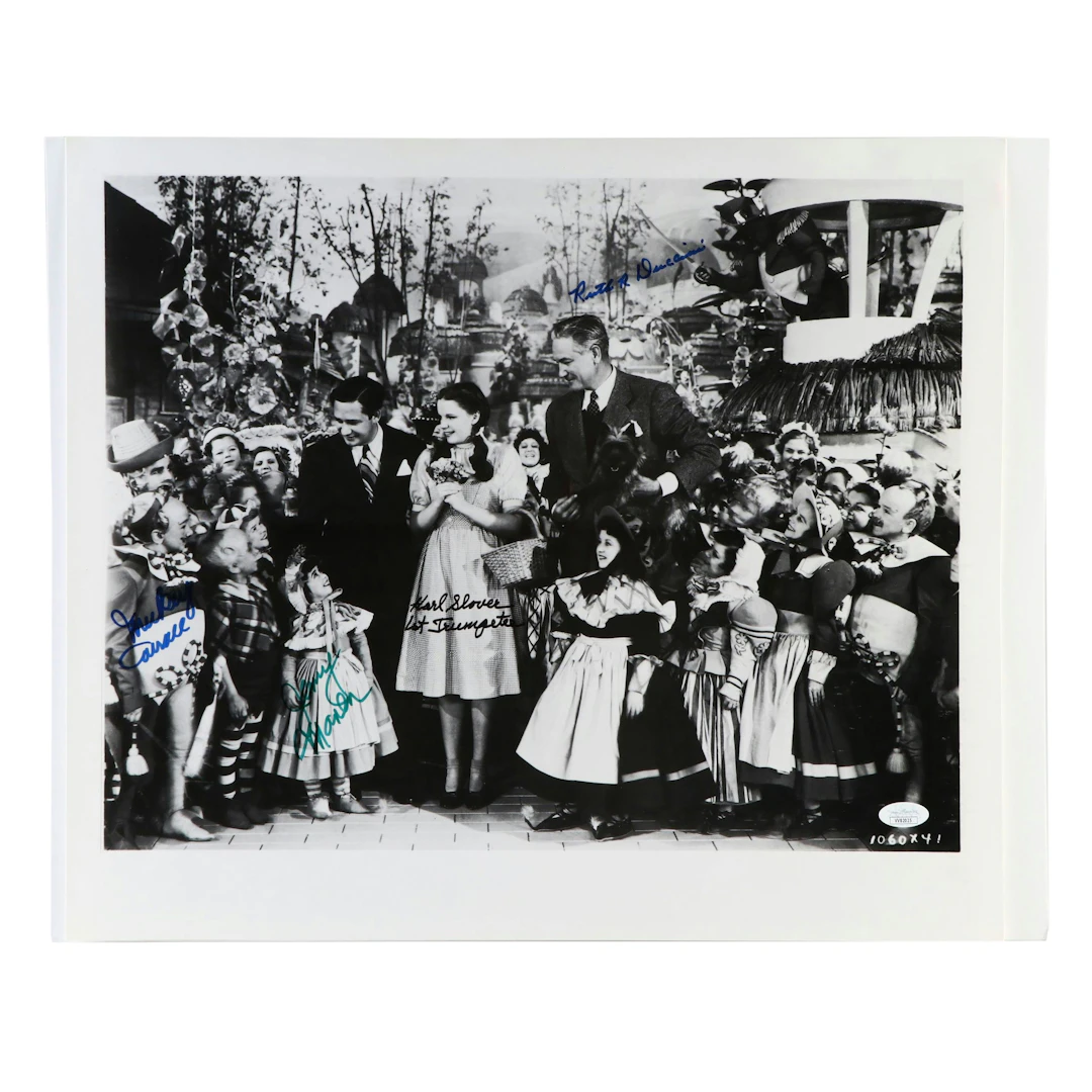 Mickey Carroll, Jerry Maren, and Others Signed “Wizard of Oz” Print, JSA