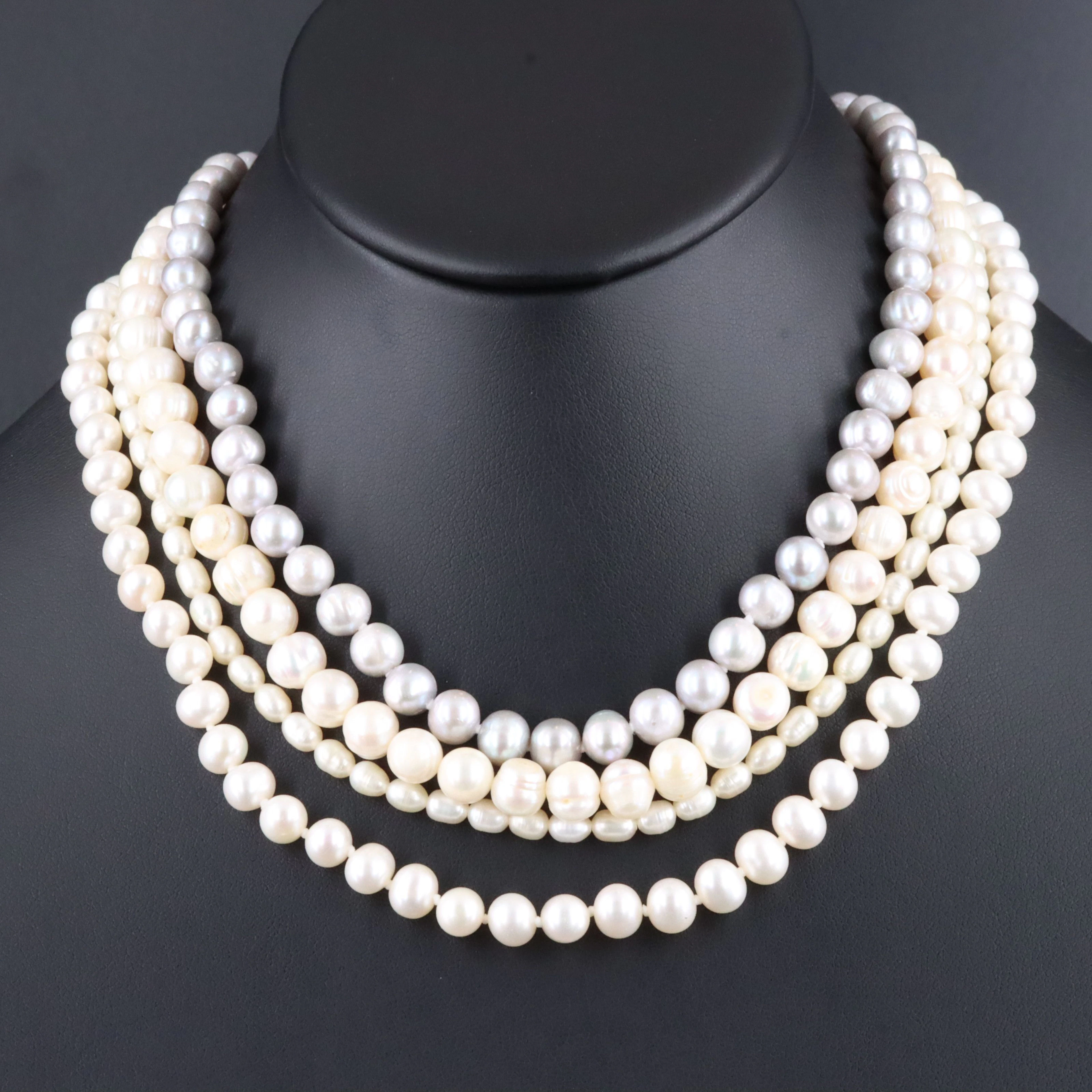 Pearl Necklaces with Sterling Clasps Featuring EFFY
