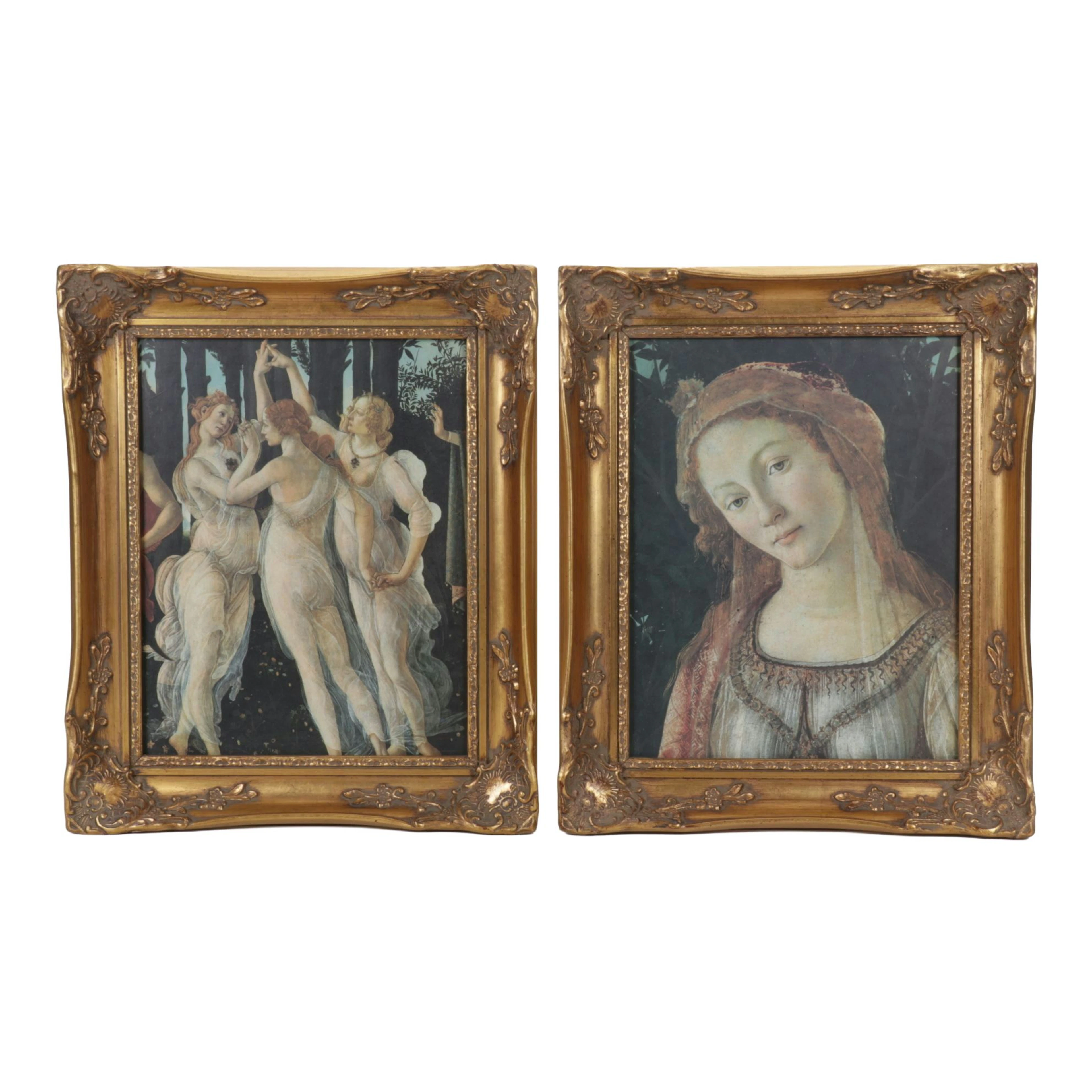 Offset Lithographs Details After Sandro Botticelli "La Primavera"
