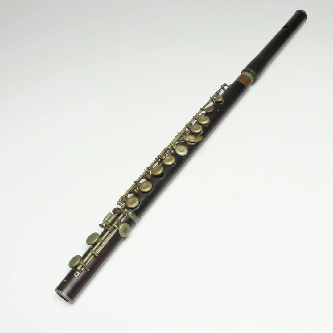 J. C. Haynes Grenadilla and Nickel Flute, Late 19th Century