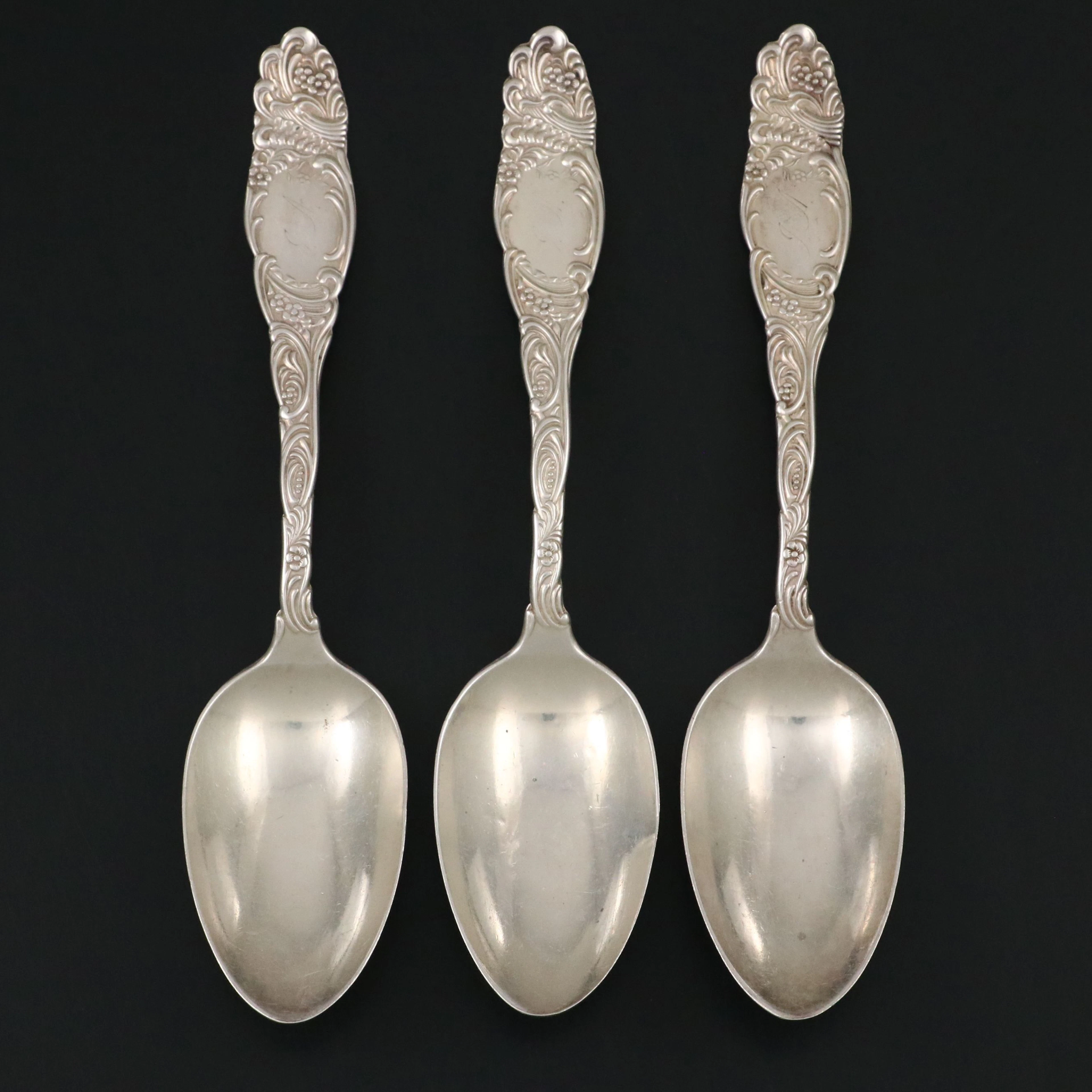 Towle "Princess" Sterling Silver Serving Spoons, Late 19th Century