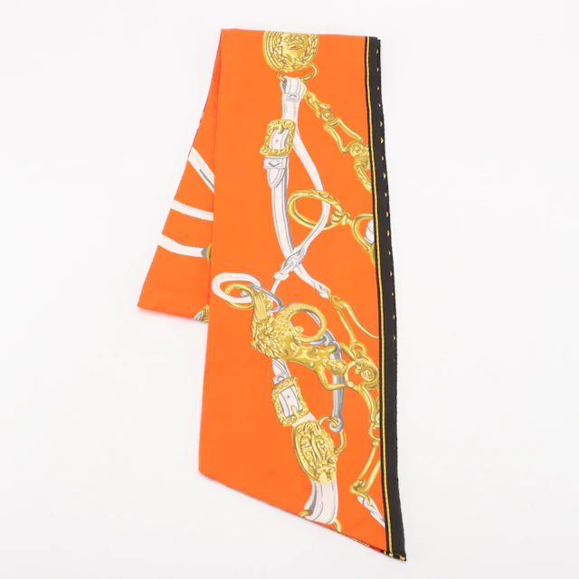 Hermès "Brides de Gala" Maxi Silk Twilly Scarf with Box