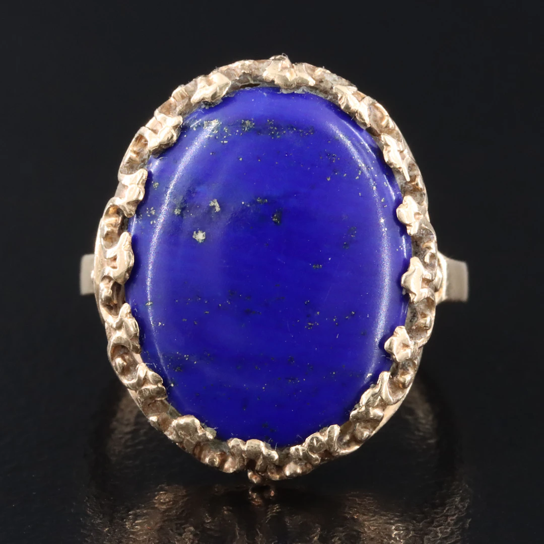 Vintage 10K Lapis Lazuli Ring