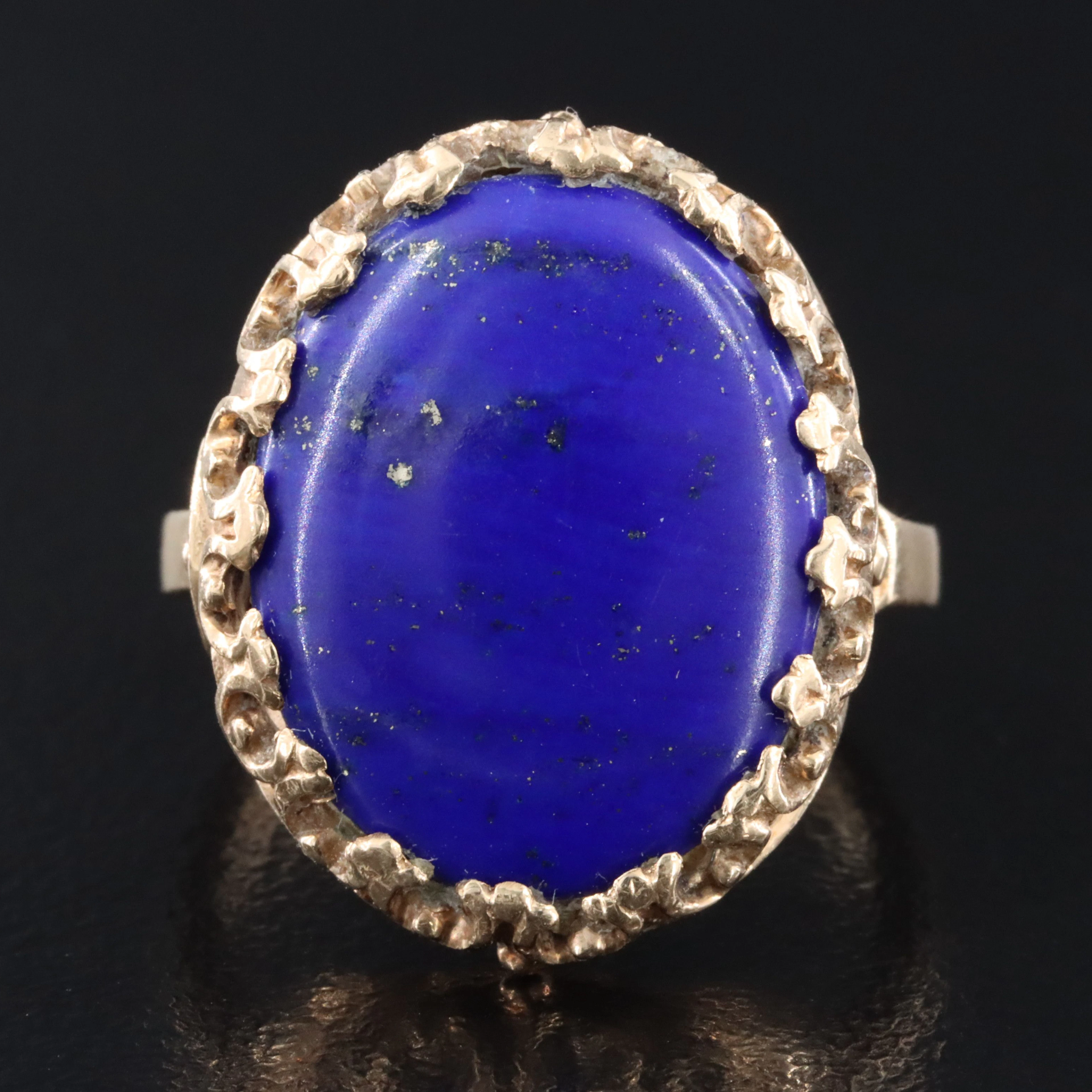 Vintage 10K Lapis Lazuli Ring