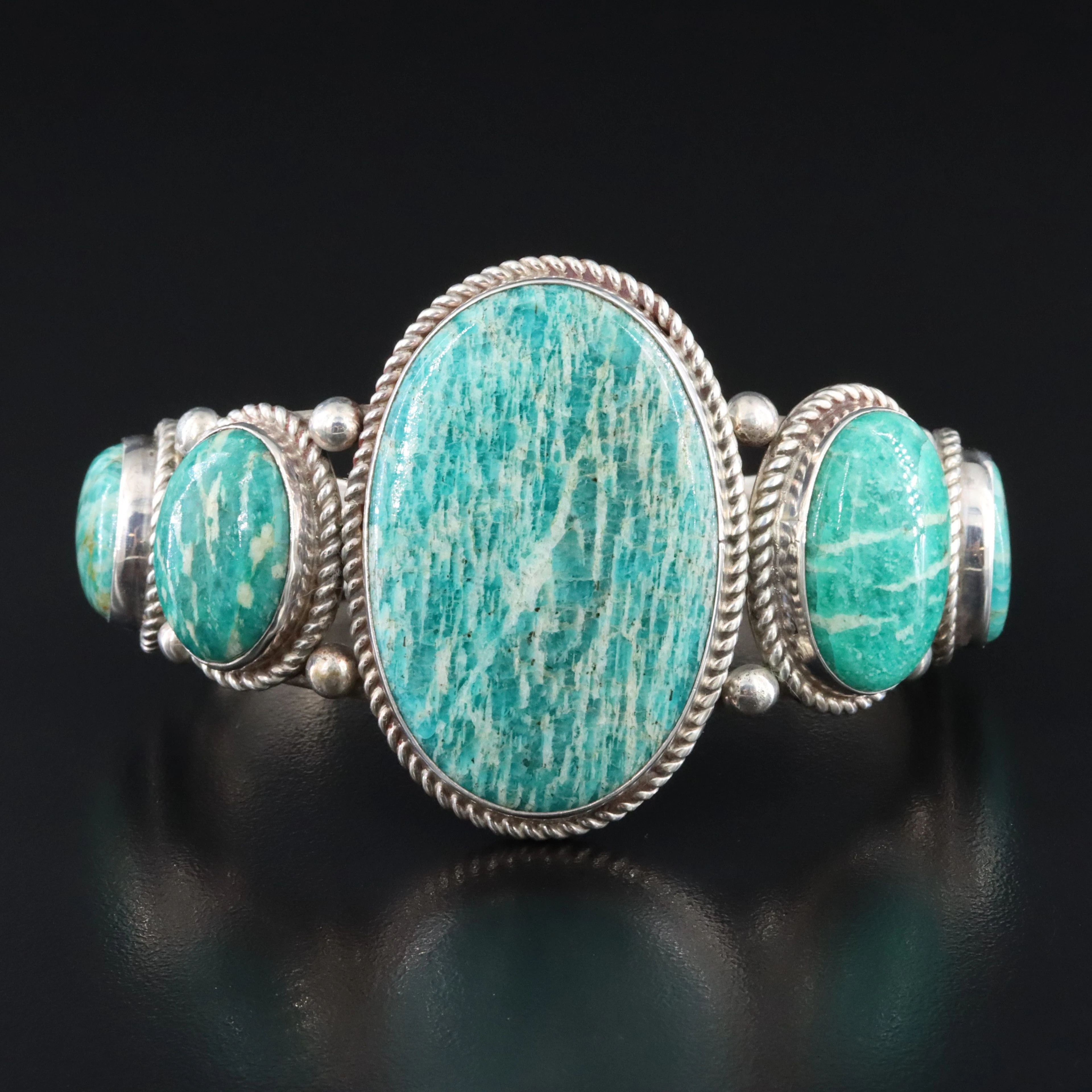 Southwestern Sterling Amazonite Bracelet