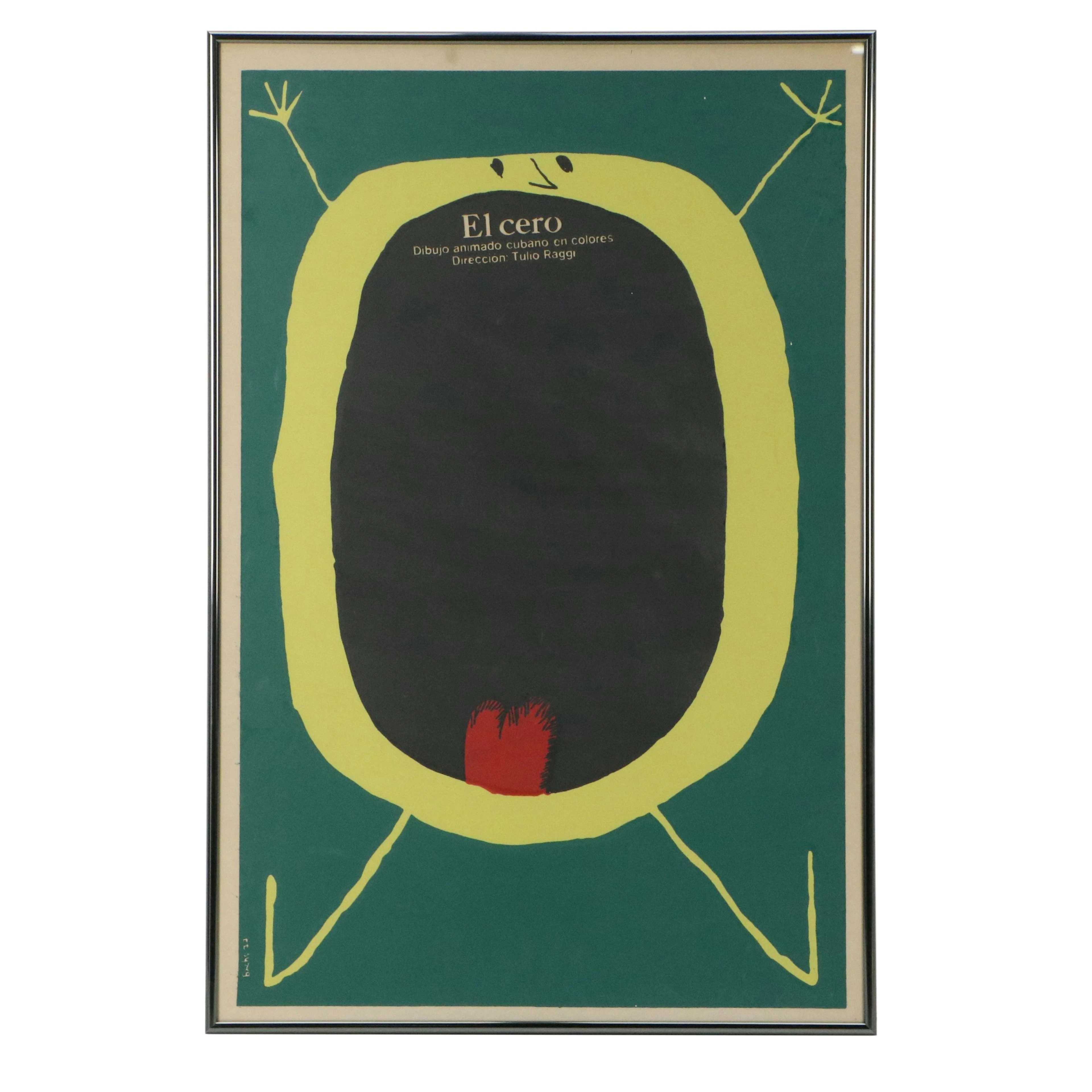 After Eduardo Muñoz Bachs Silkscreen Animation Film Poster "El Cero"