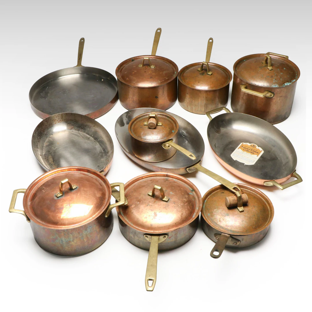 Revere Ware with Other Copper Pots and Pans