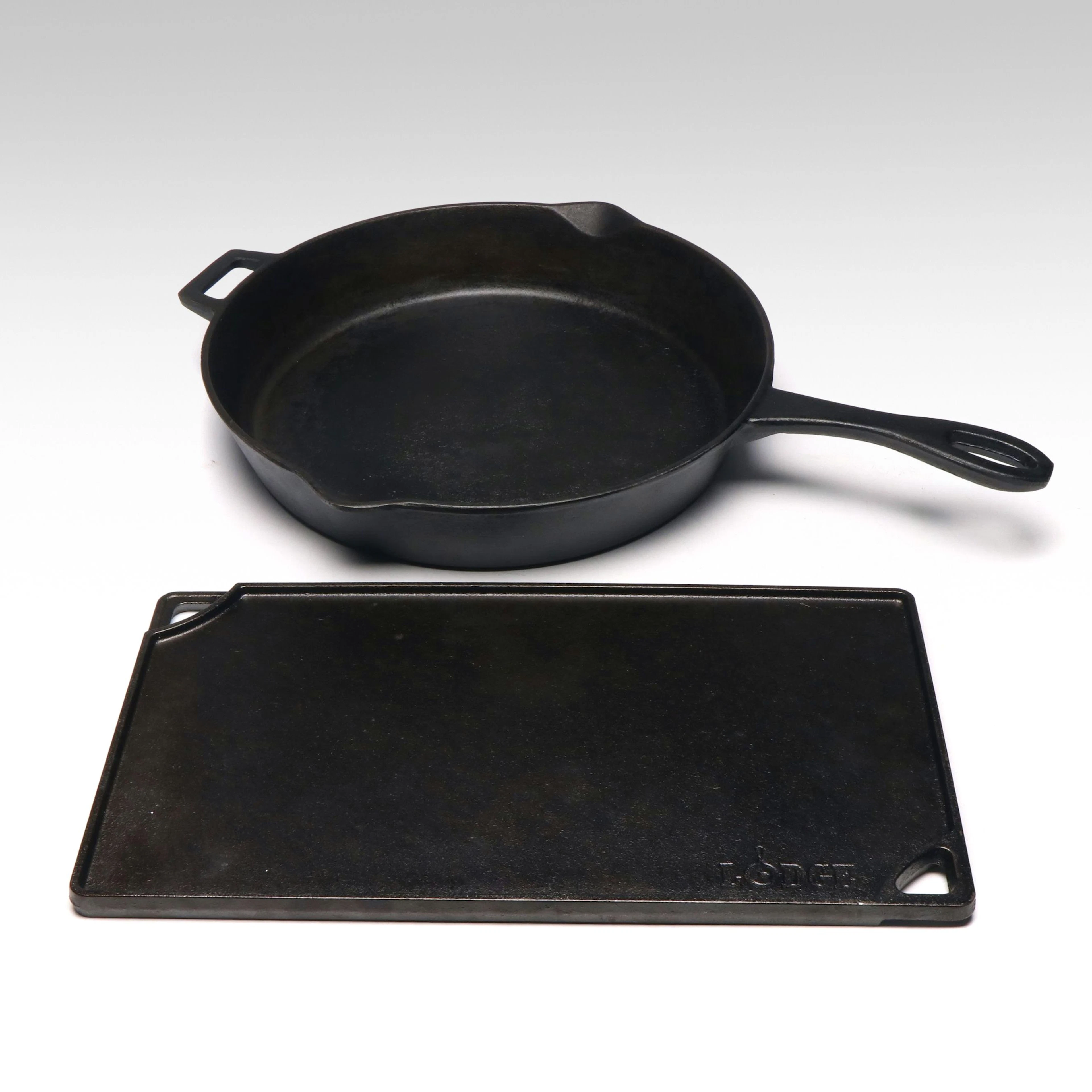 Lodge Cast Iron Griddle with Bayou Classic Skillet
