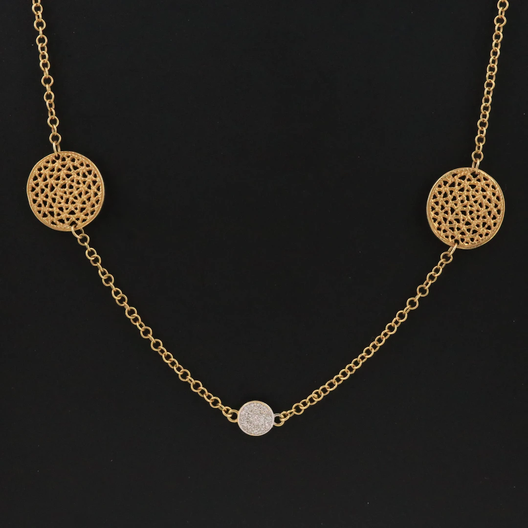 I. Reiss 14K Two-Tone 0.30 CTW Diamond Station Necklace