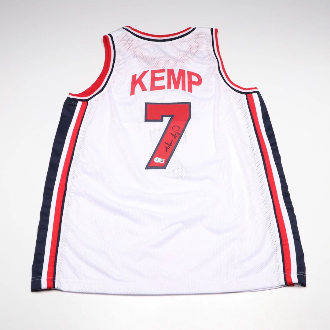 Shawn Kemp Signed Team USA Basketball Jersey, Beckett
