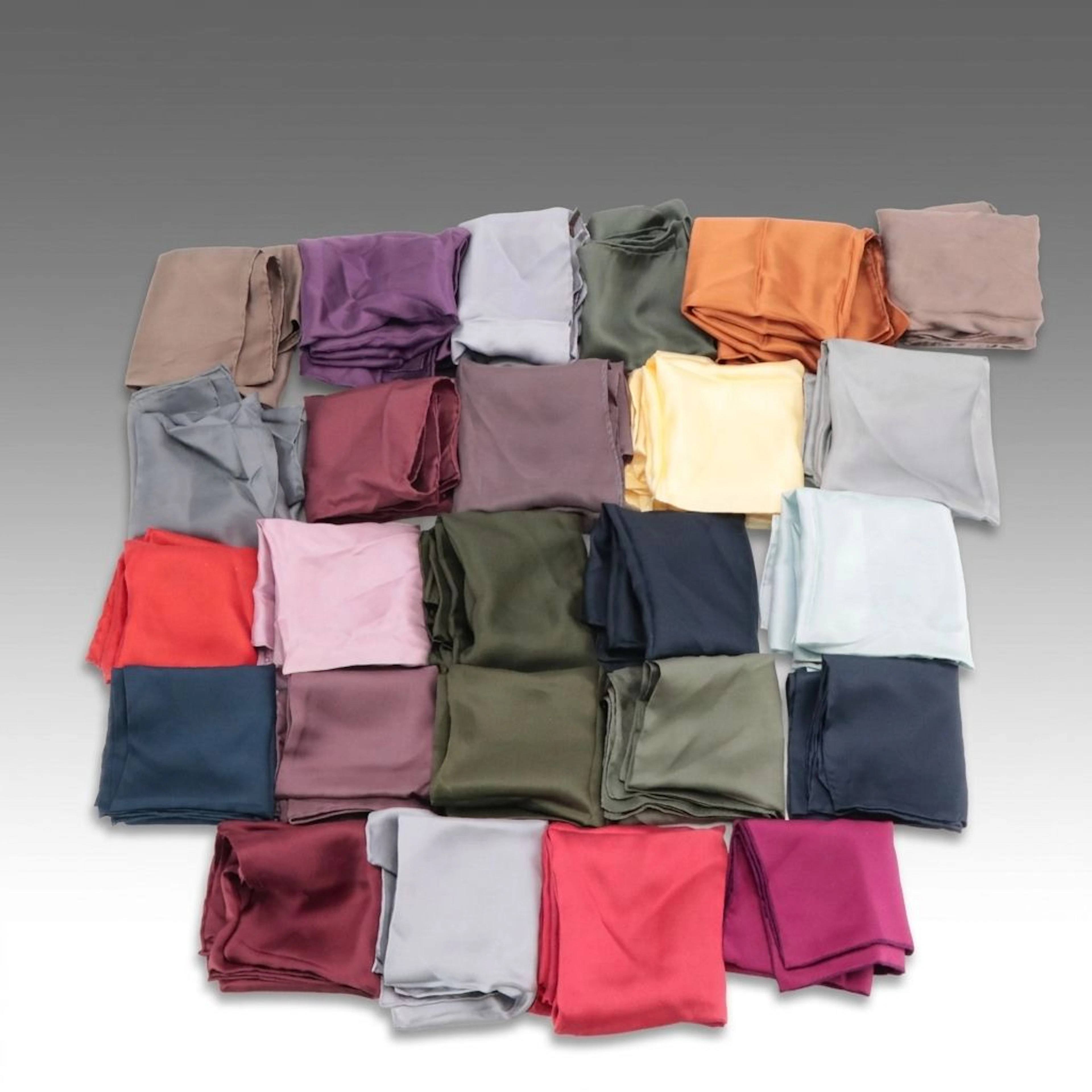Silk and Other Solid Color Textile Scarves