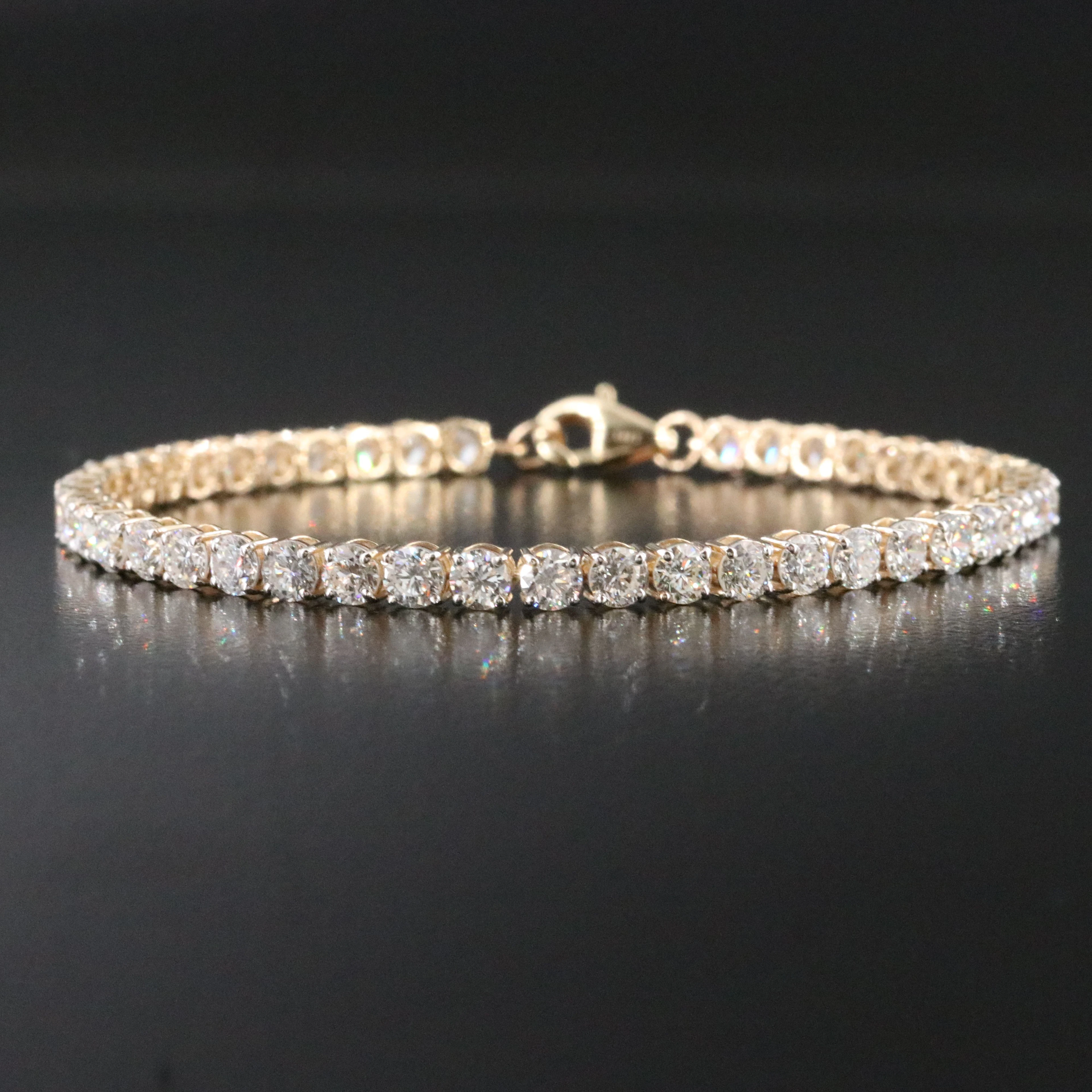 14K 6.92 CTW Lab Grown Diamond Line Bracelet