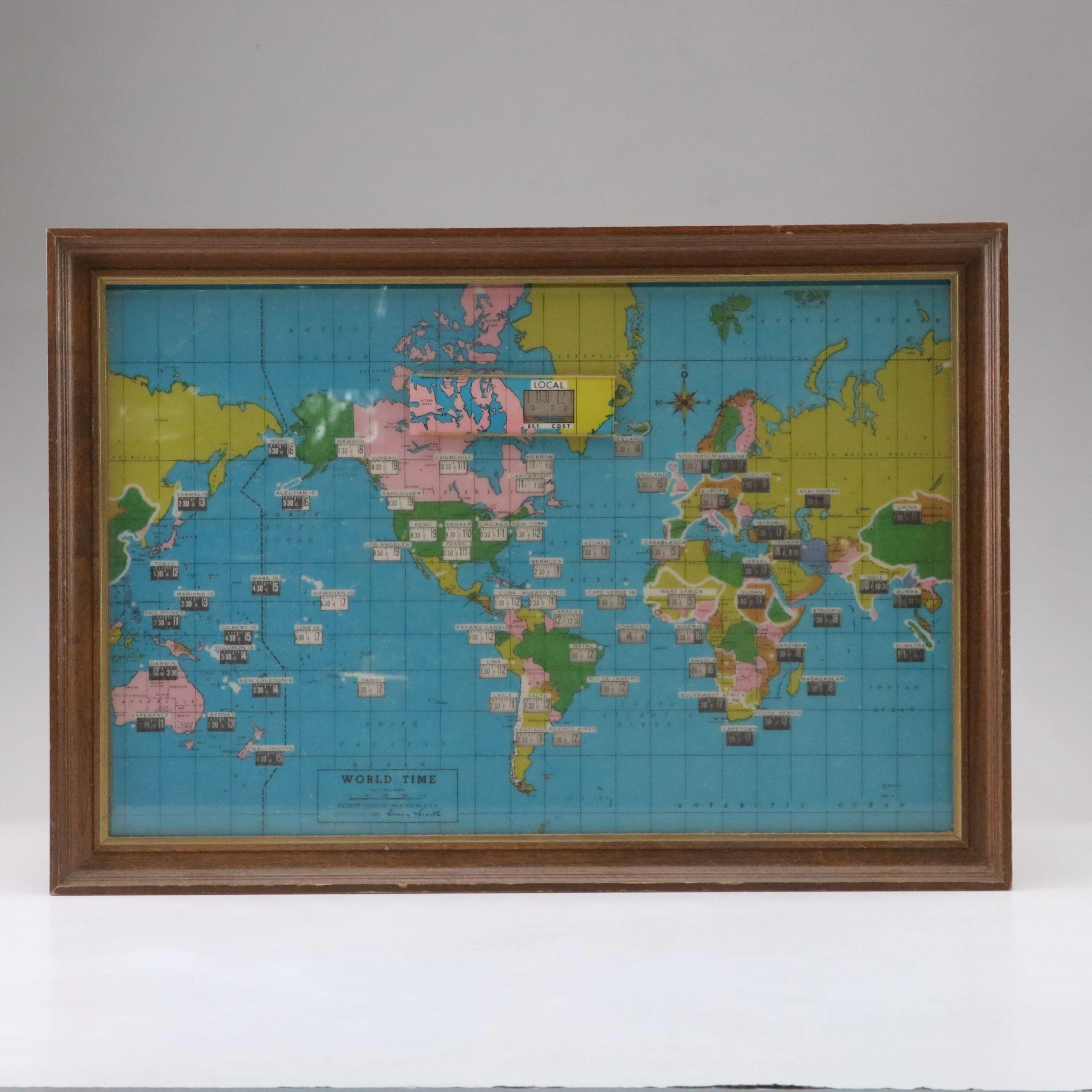 Smitl World Time Electric Wall Clock, 1963