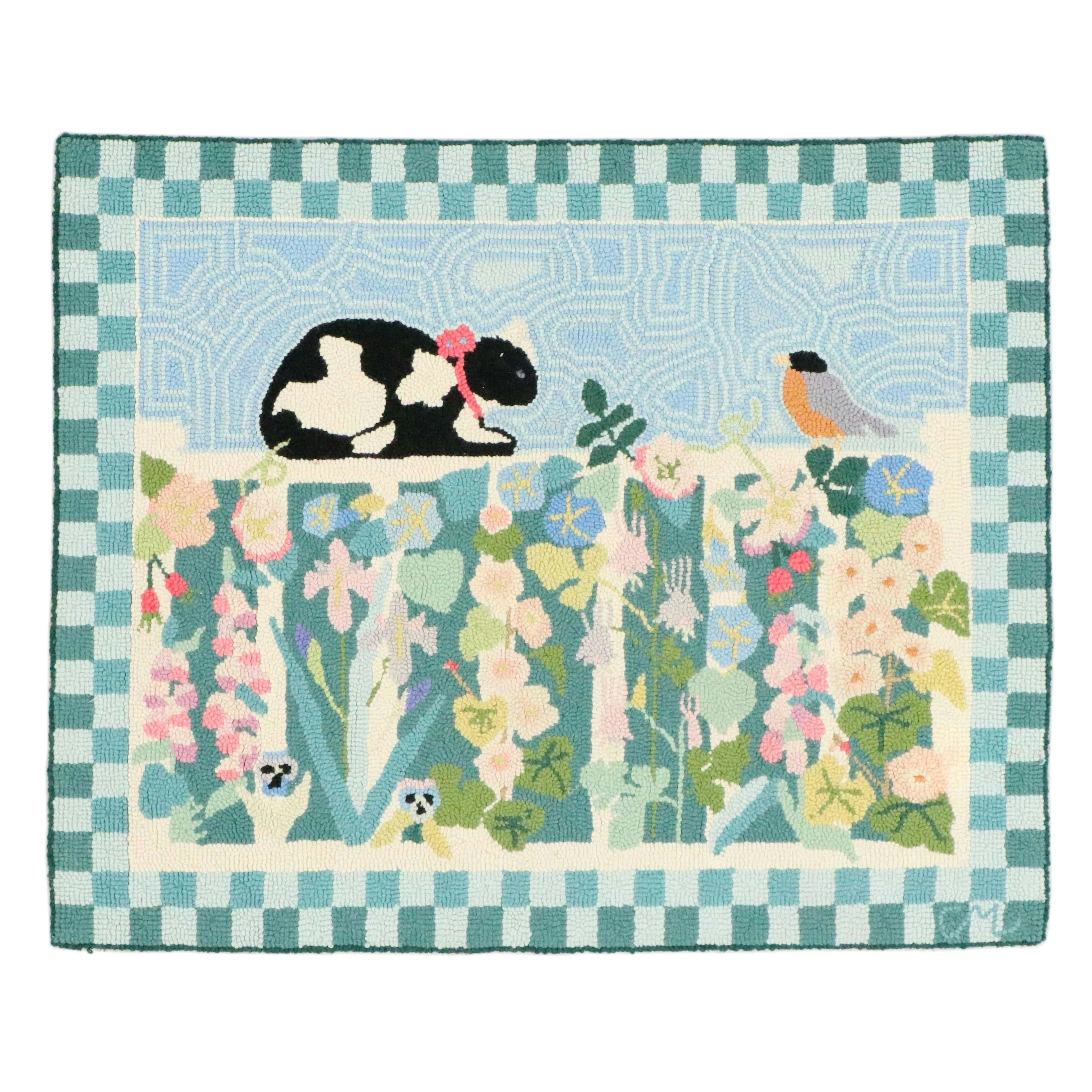 2'10 x 3'6 Handmade Claire Murray Hooked Accent Rug