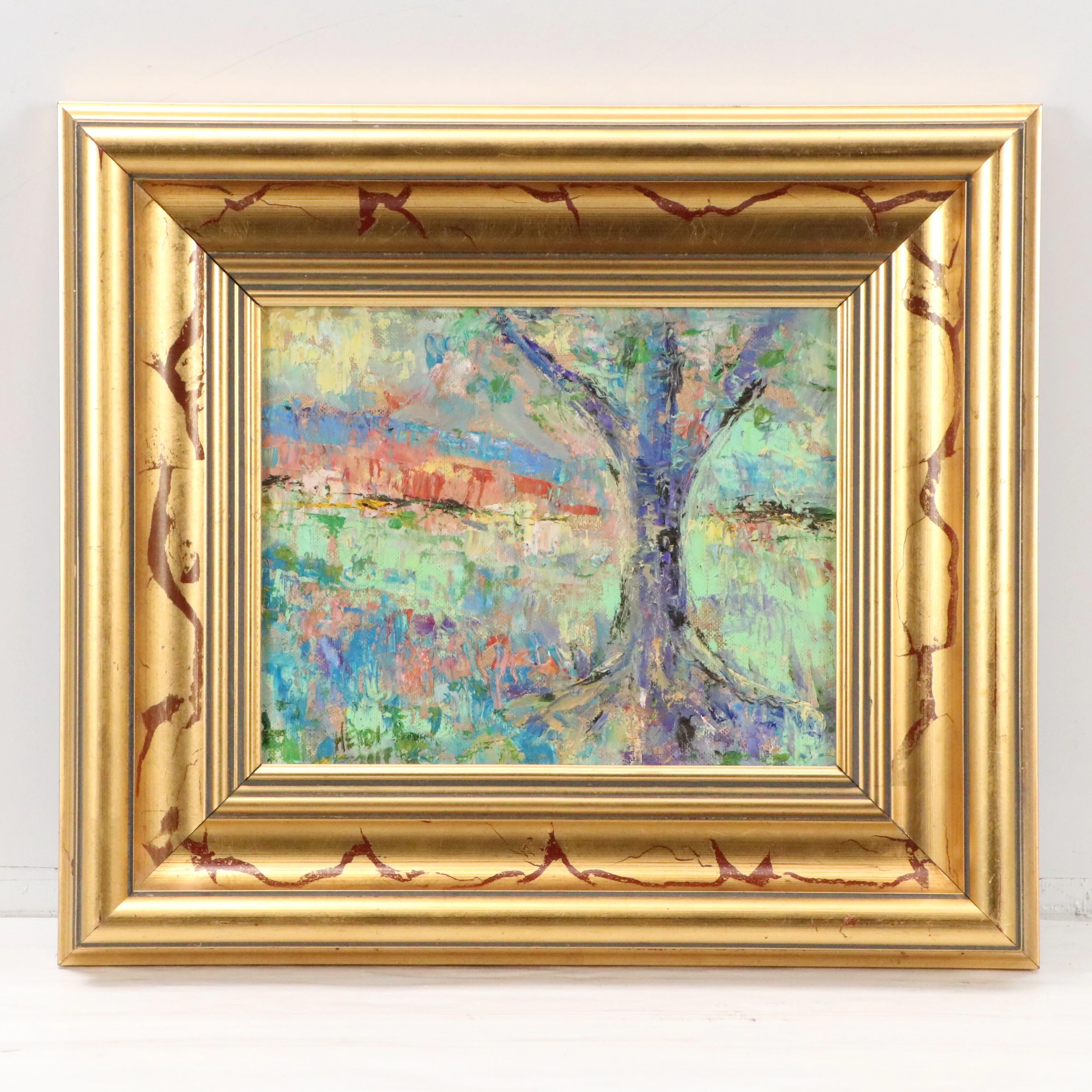 Heidi Toelke Impressionistic Oil Landscape, Circa 2017