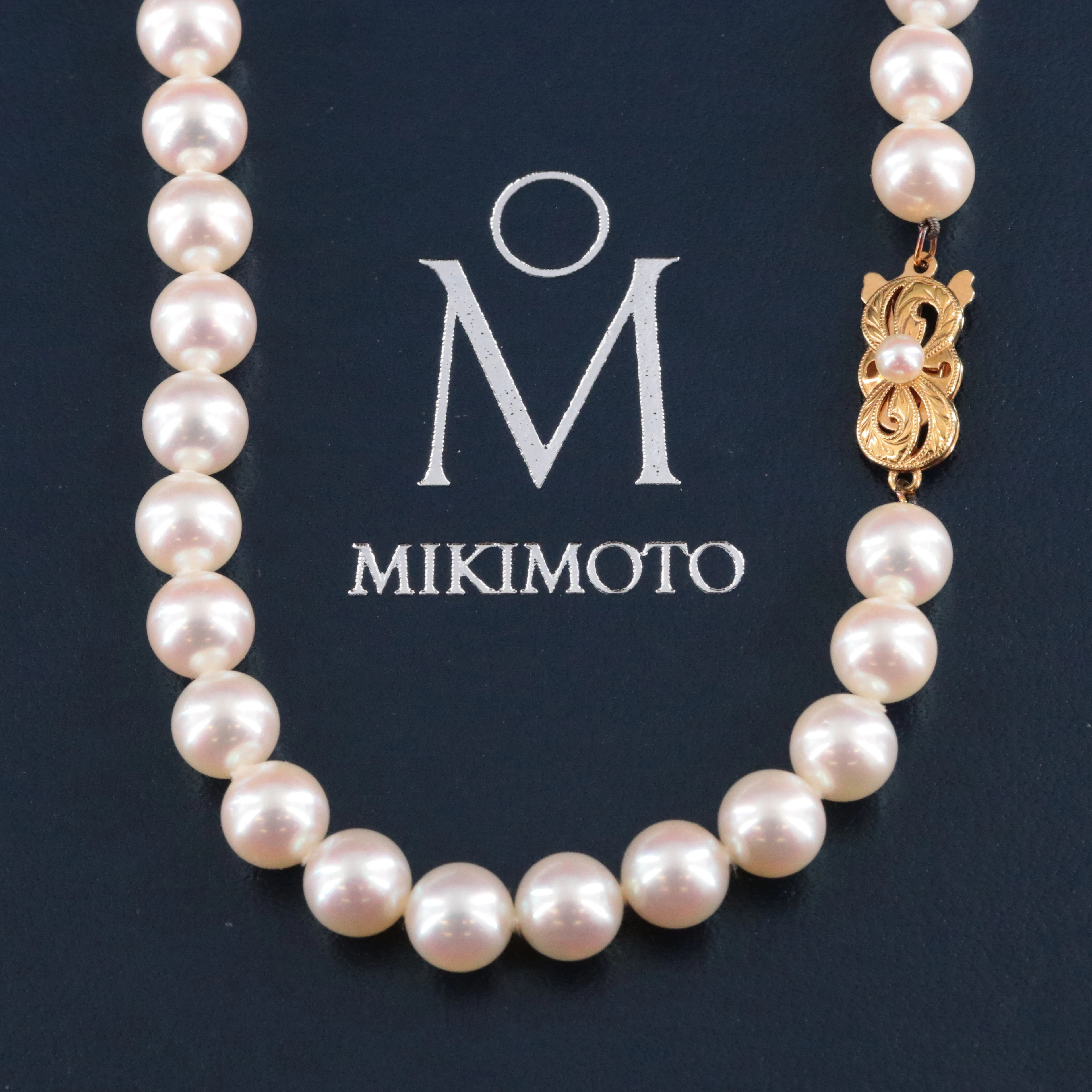 Mikimoto Pearl Necklace with 18K Clasp