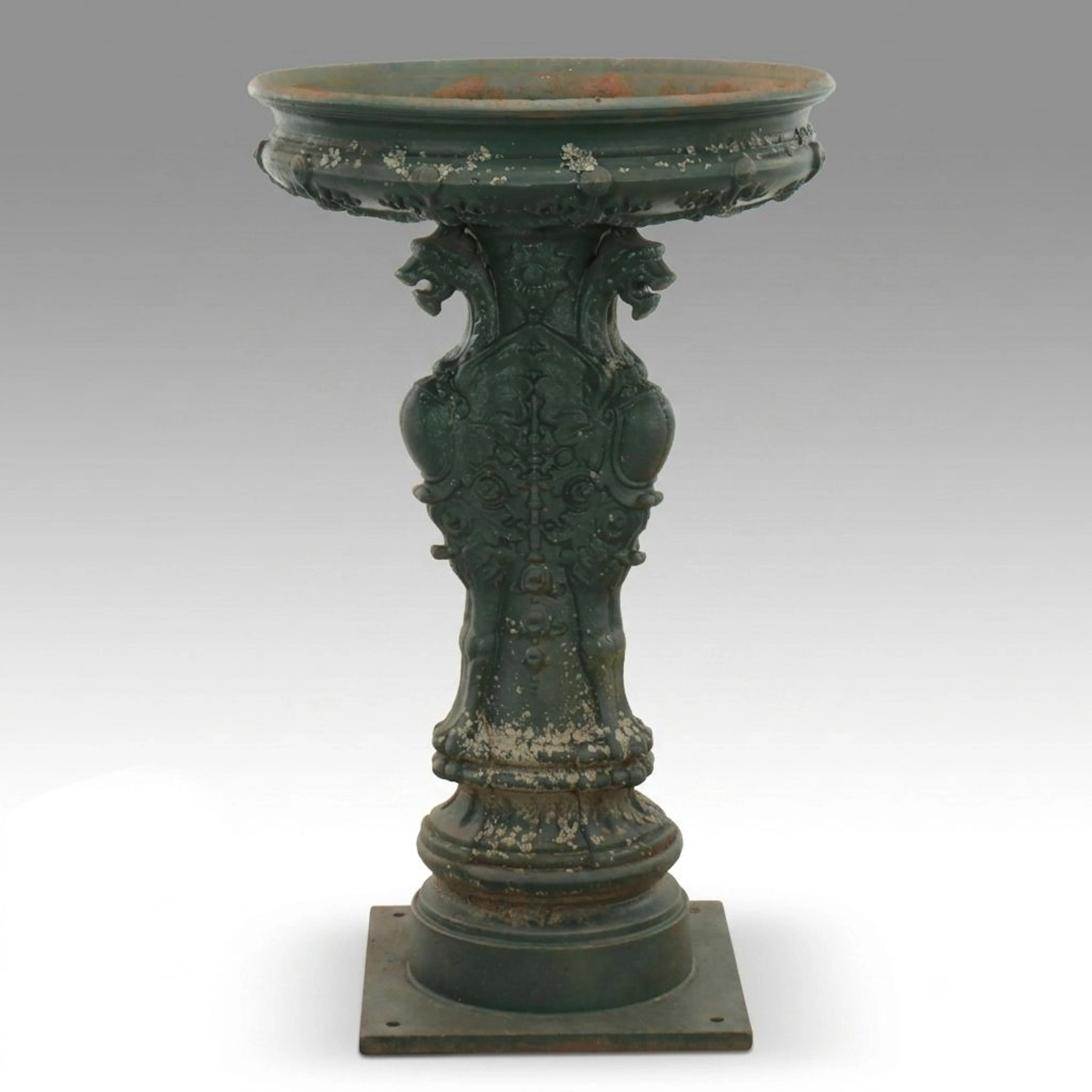 Victorian Style Cast Iron Birdbath
