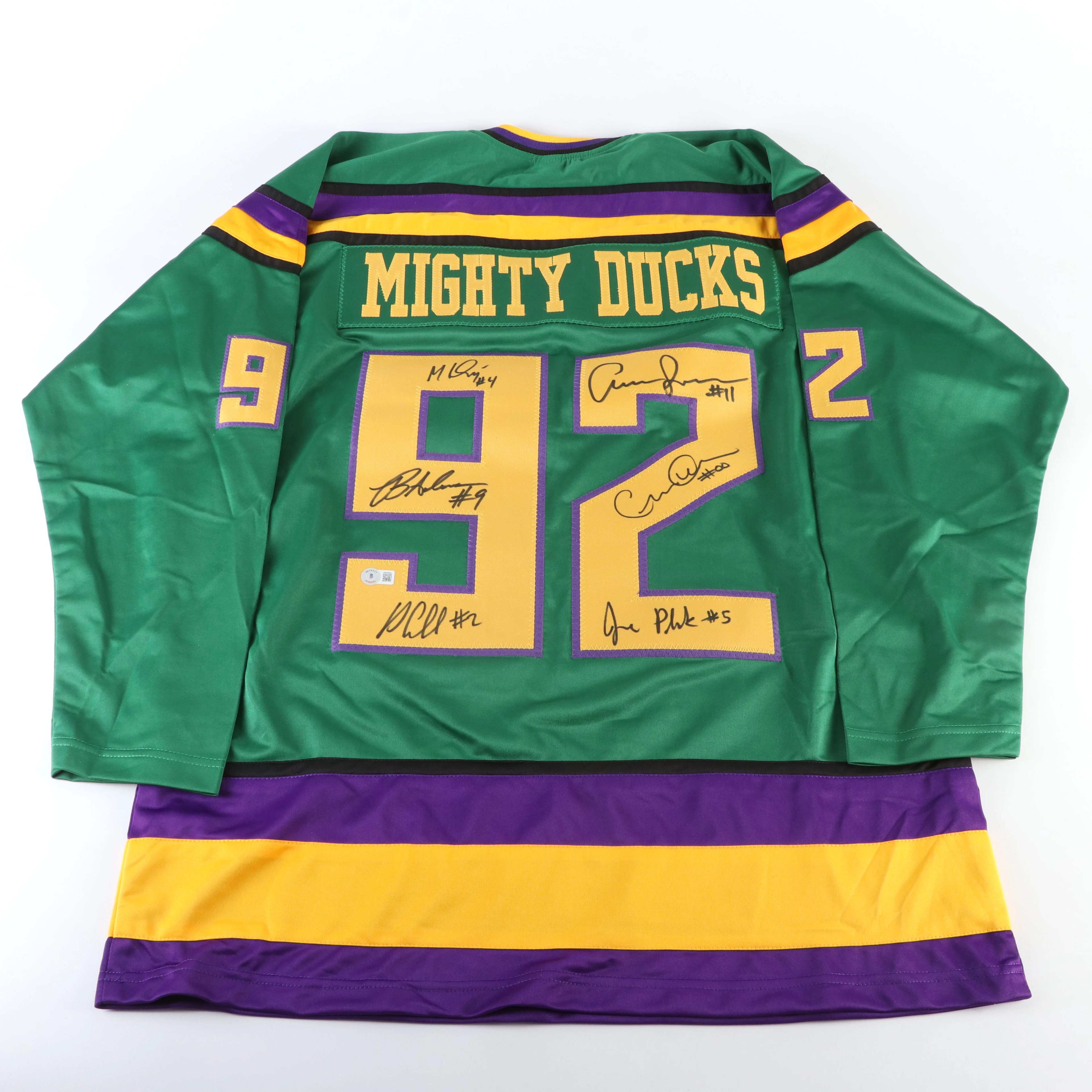 "The Mighty Ducks" Cast Signed Hockey Jersey, Beckett