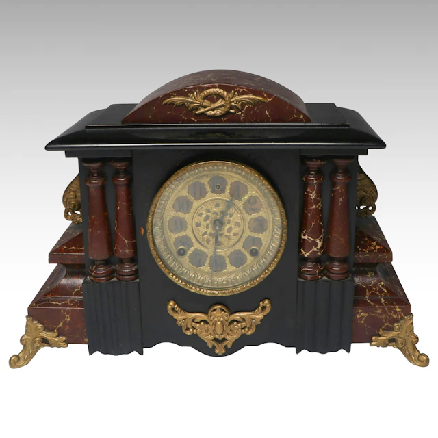 Wm. L. Gilbert Victorian Style "Noah" Mantel Clock, Antique