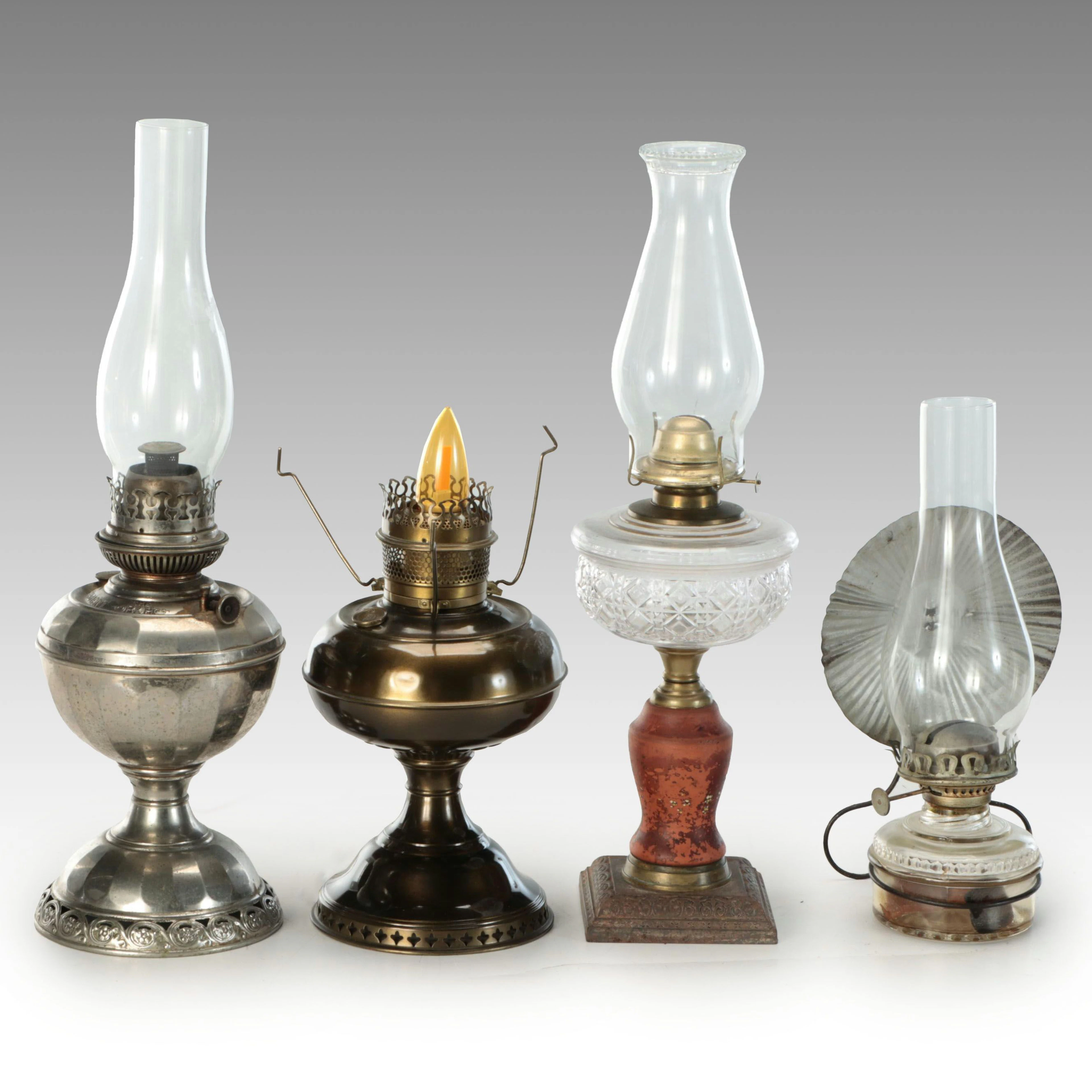 Rayo Oil Lamp Adapted as Table Lamp with Oil Lanterns