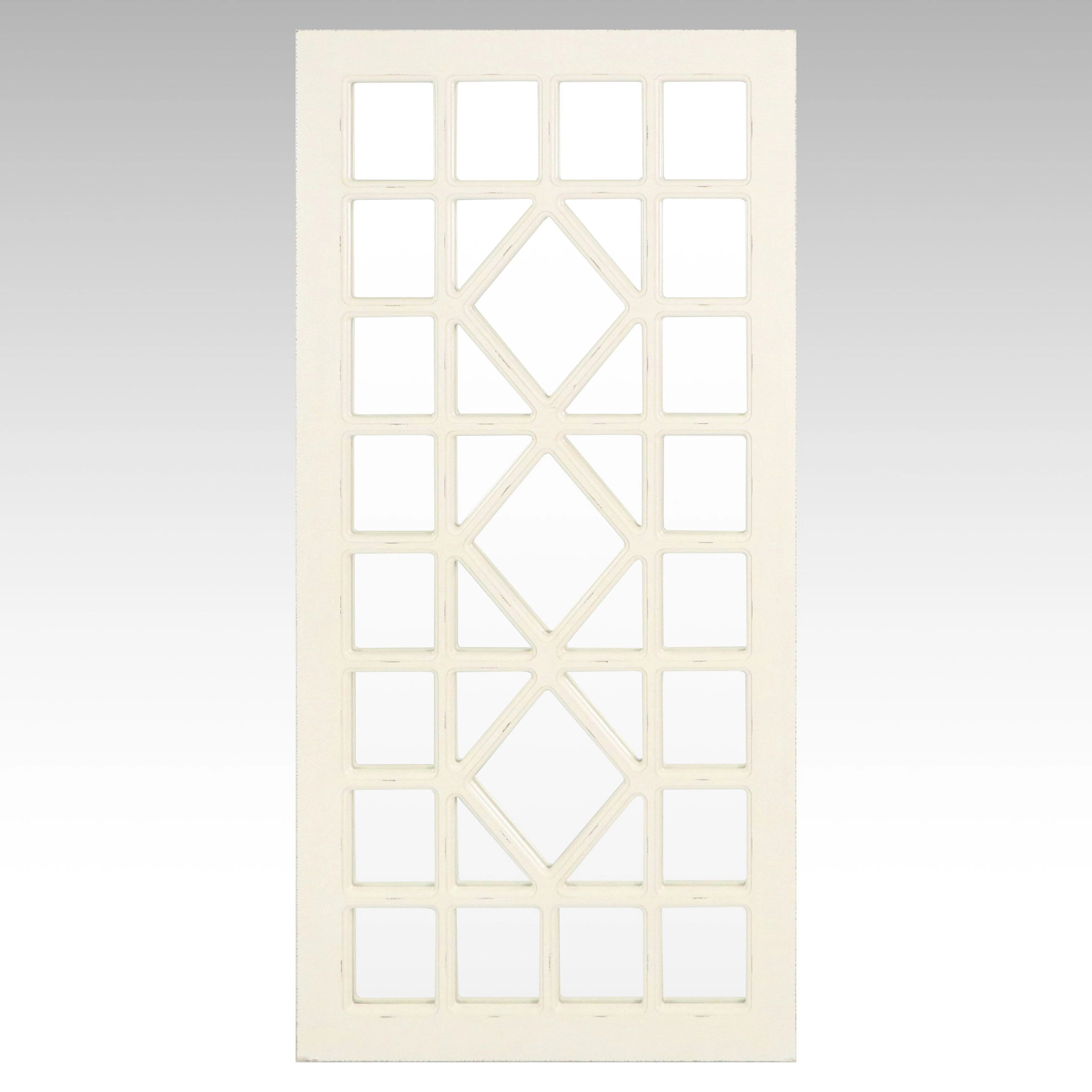 Pottery Barn Wooden Lattice Back Wall Mirror, Late 20th to 21st Century