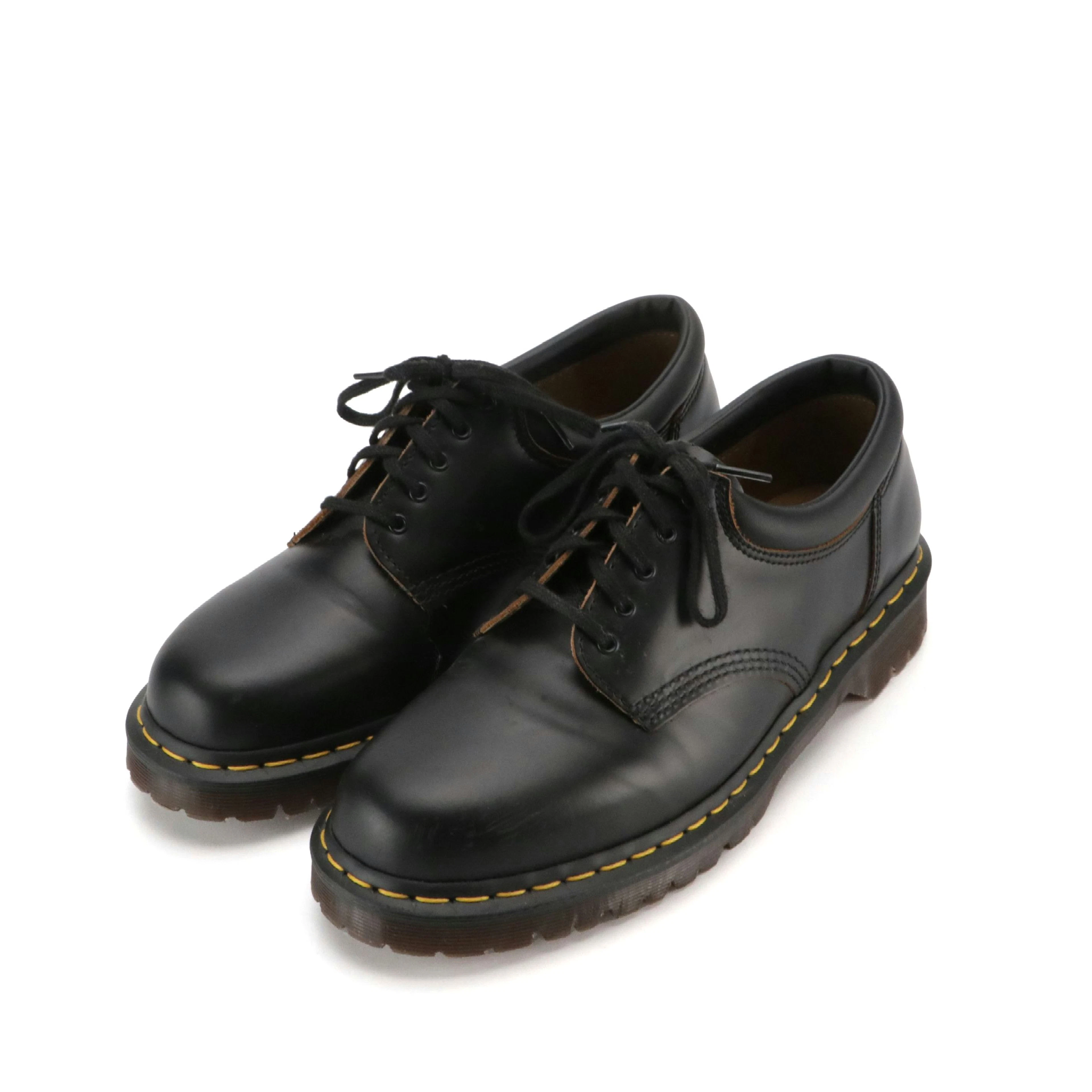 Men's Dr. Martens 8053 Derby Shoes in Black Nappa Leather