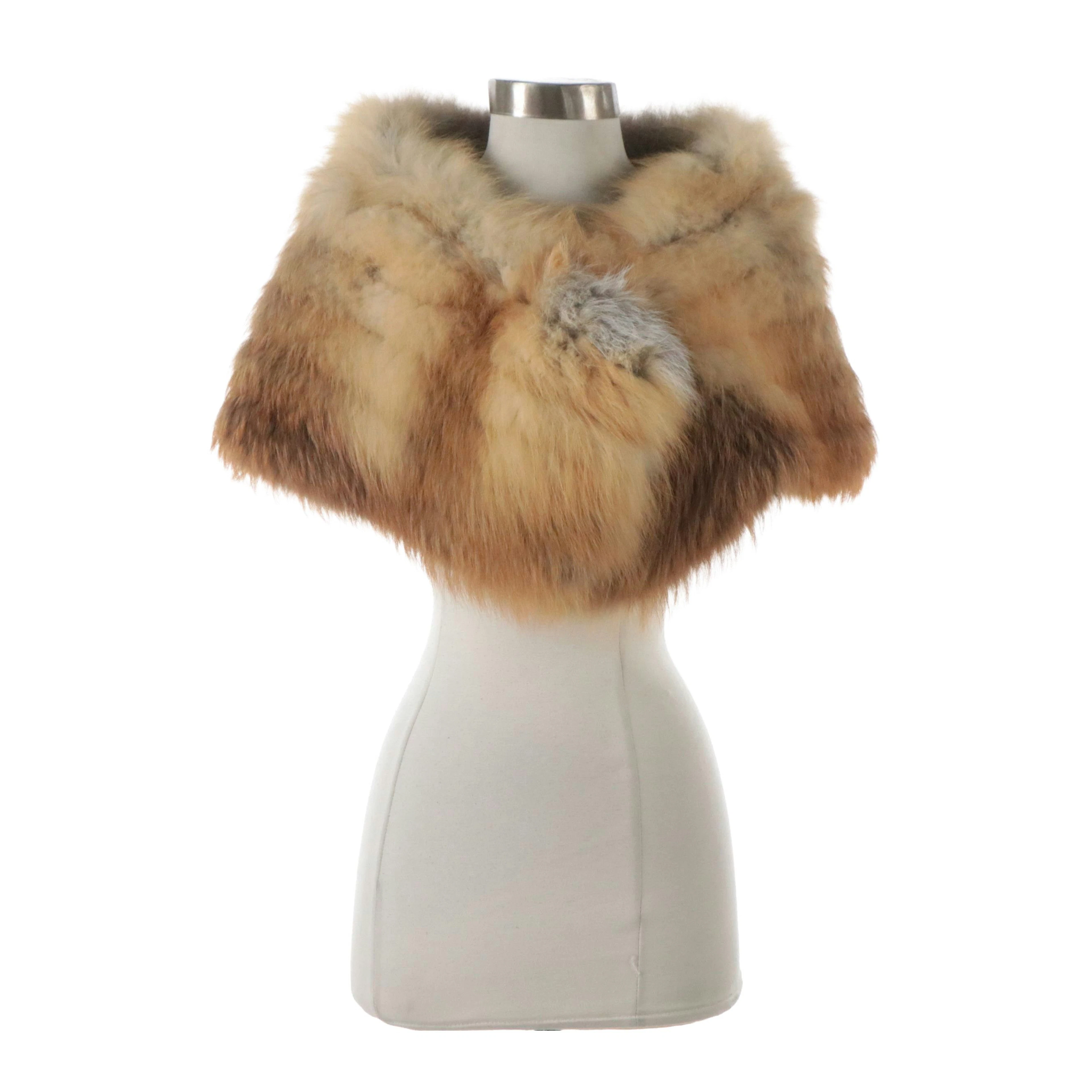 Preston & York Premiere Natural Red Fox Fur Stole