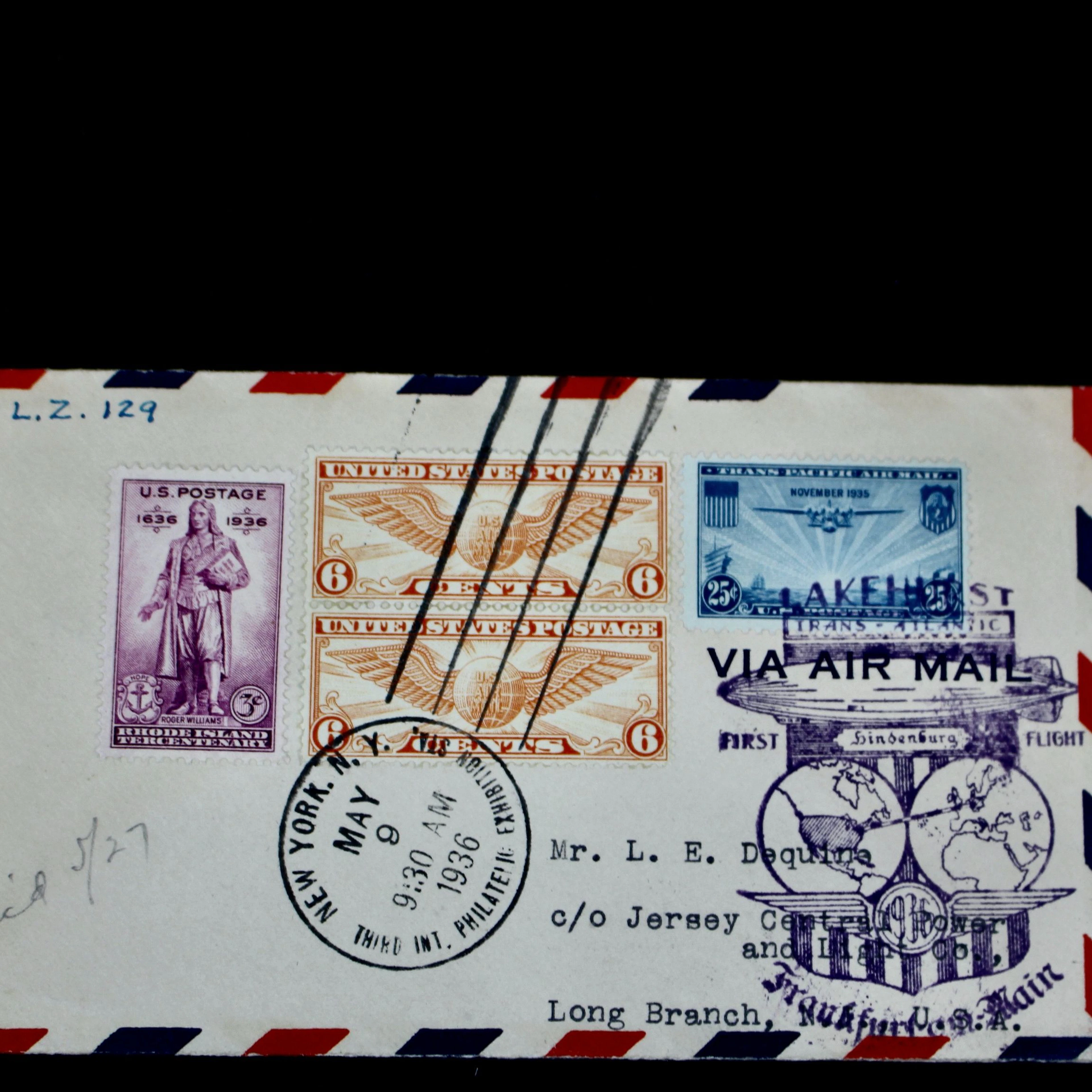 1936 Hindenburg Graf Zeppelin Postal Cover