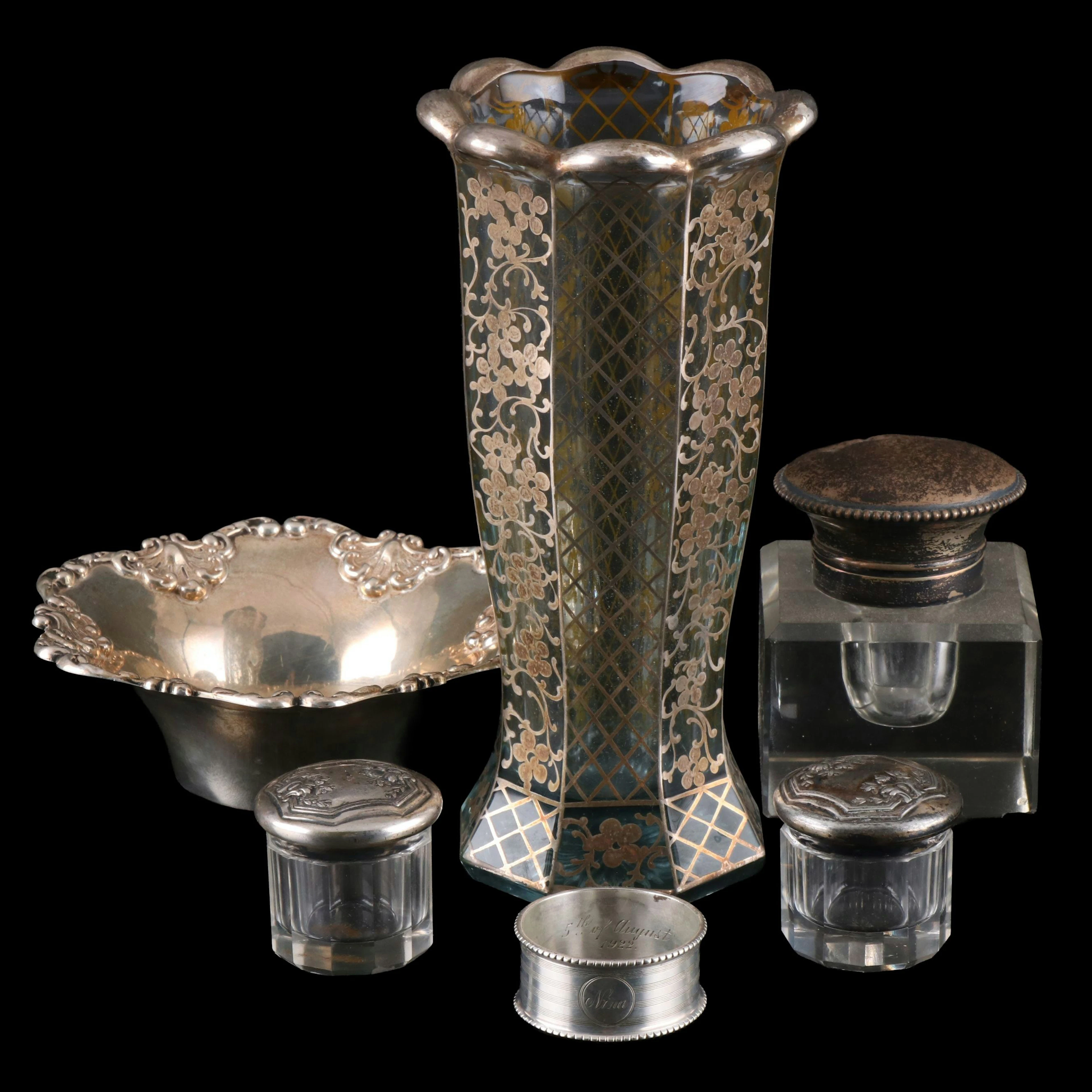 Woodside Sterling Bonbon Bowl with Other Tableware and Accessories