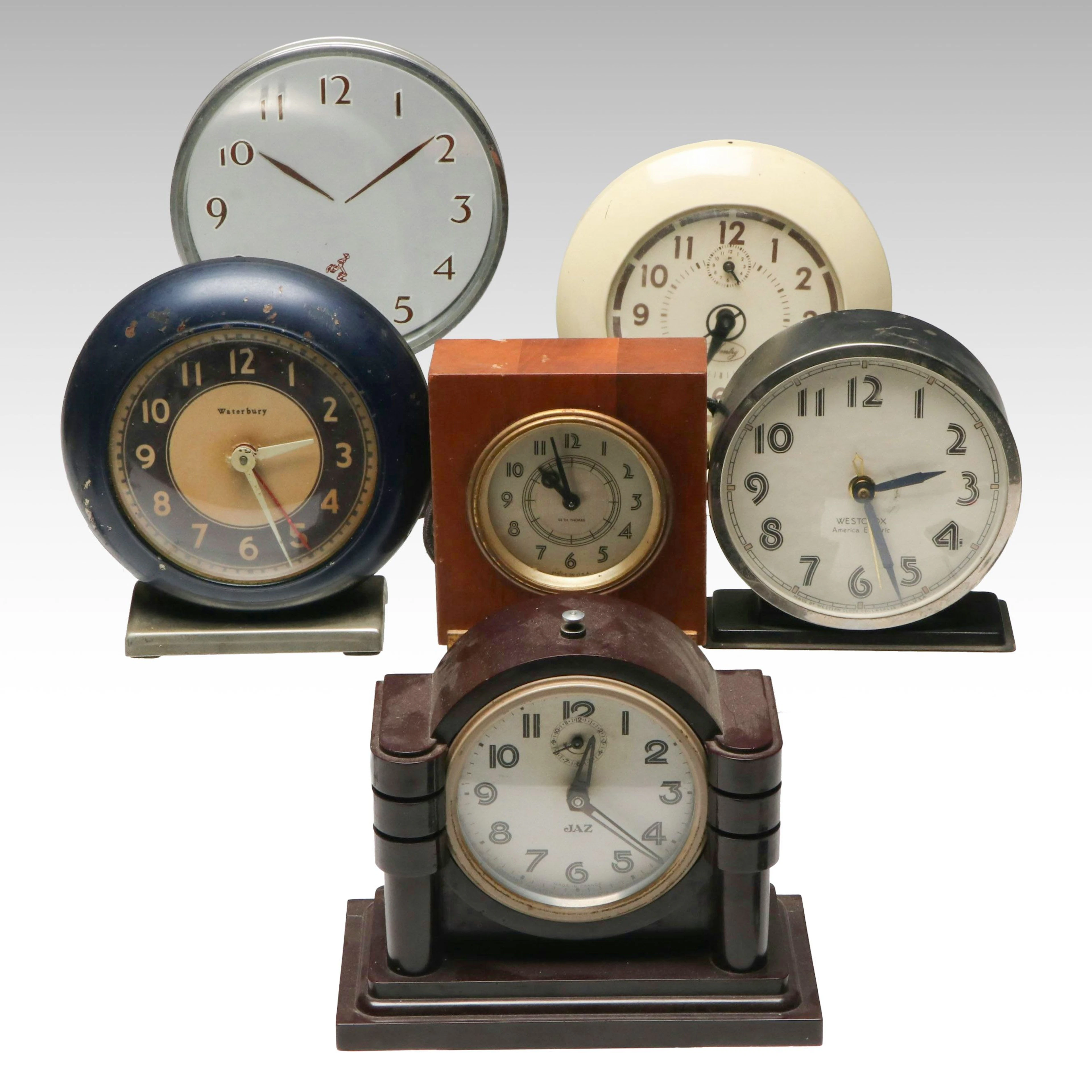 Vintage Seth Thomas, Waterbury, Jaz and More Clocks