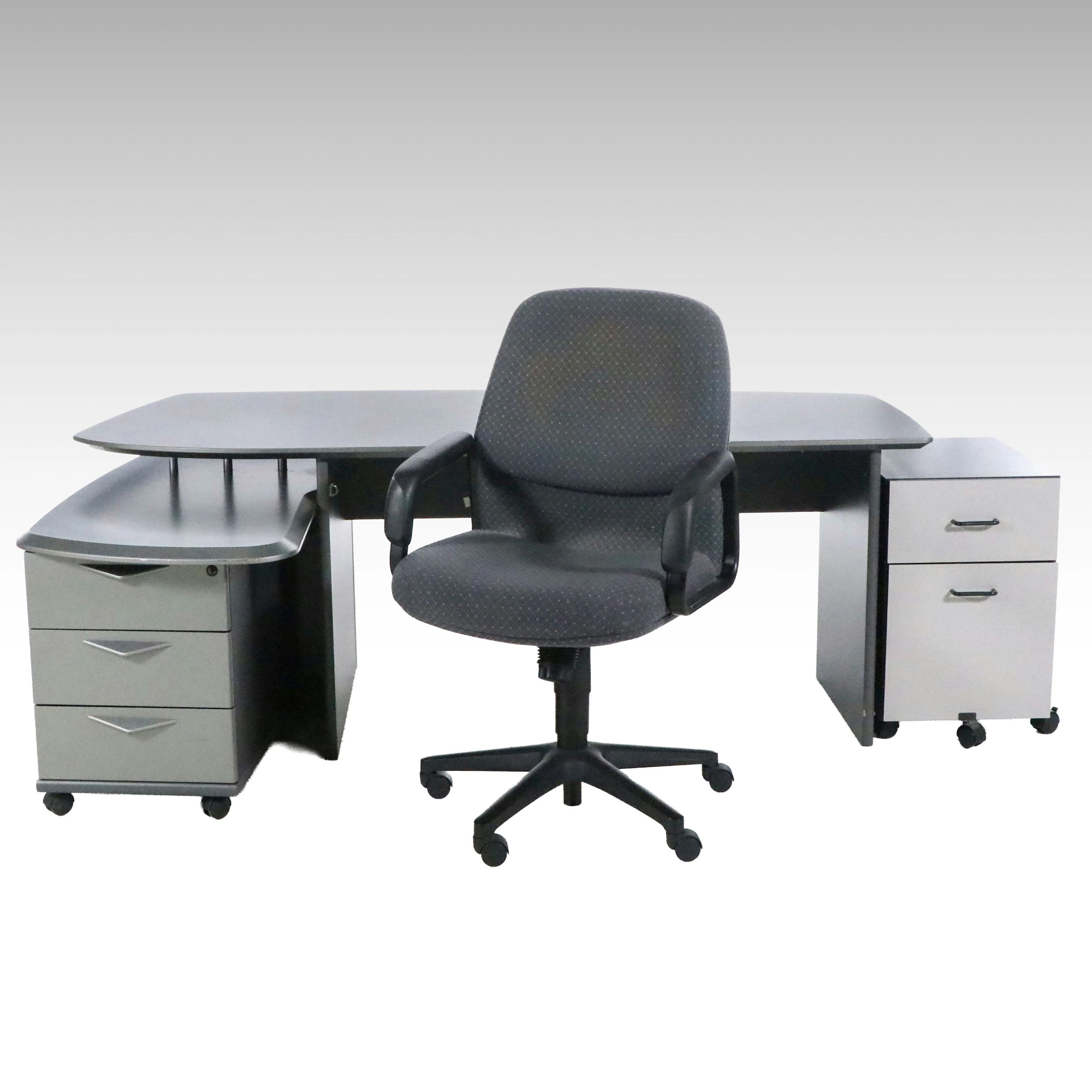 Gautier French Modern Laminate Desk with Office Chair