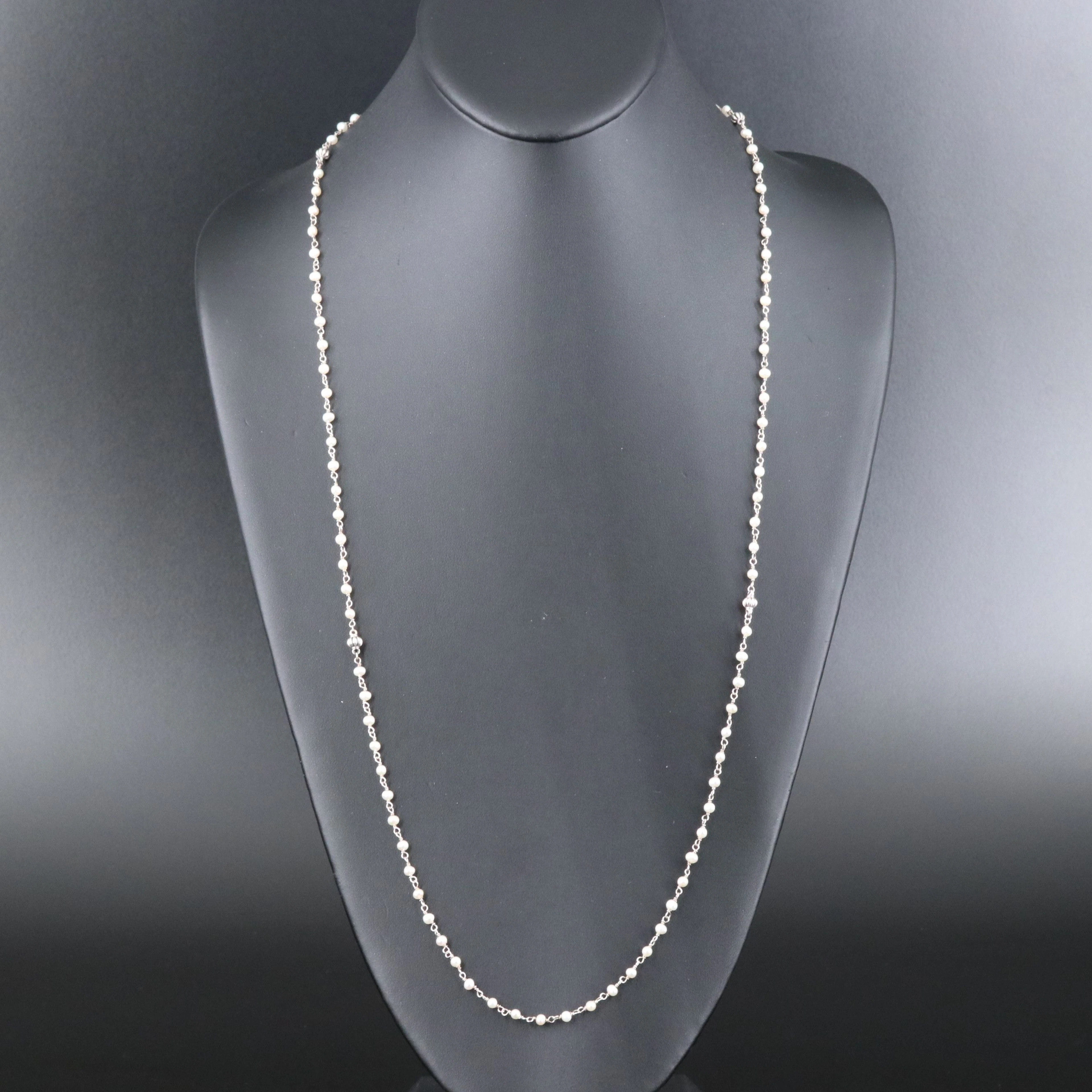 Lagos Luna Sterling Pearl Necklace