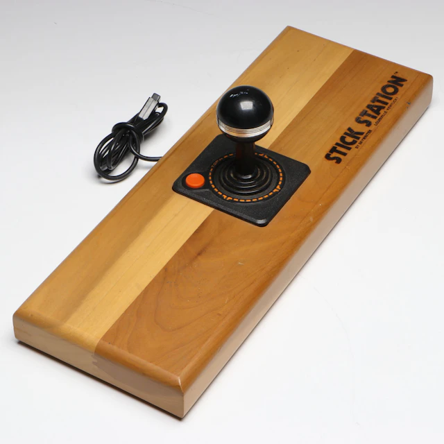 Atari 2600 Skywriter Stick Station Wooden Joystick Controller