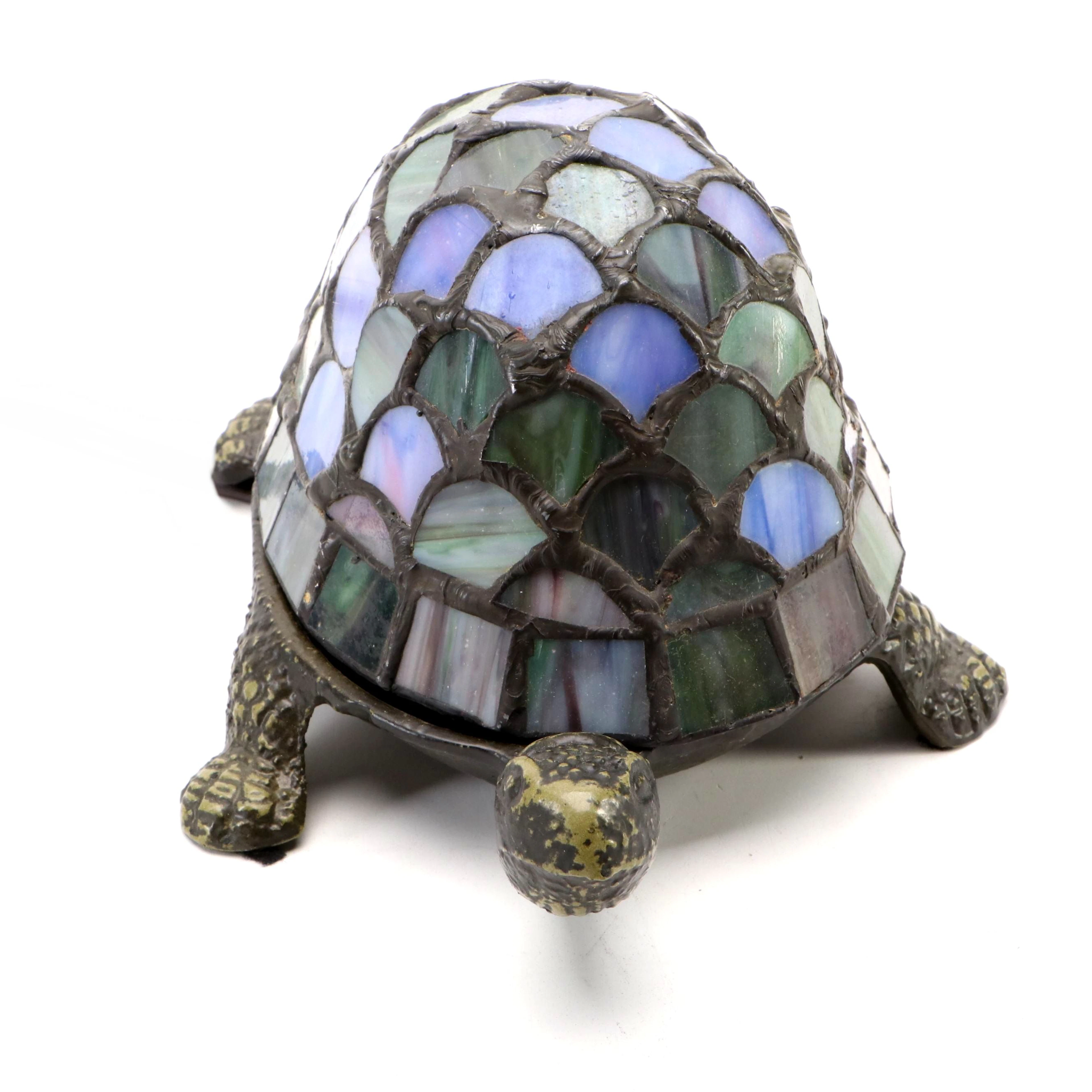 Turtle Novelty Slag Glass Accent Lamp, 2004