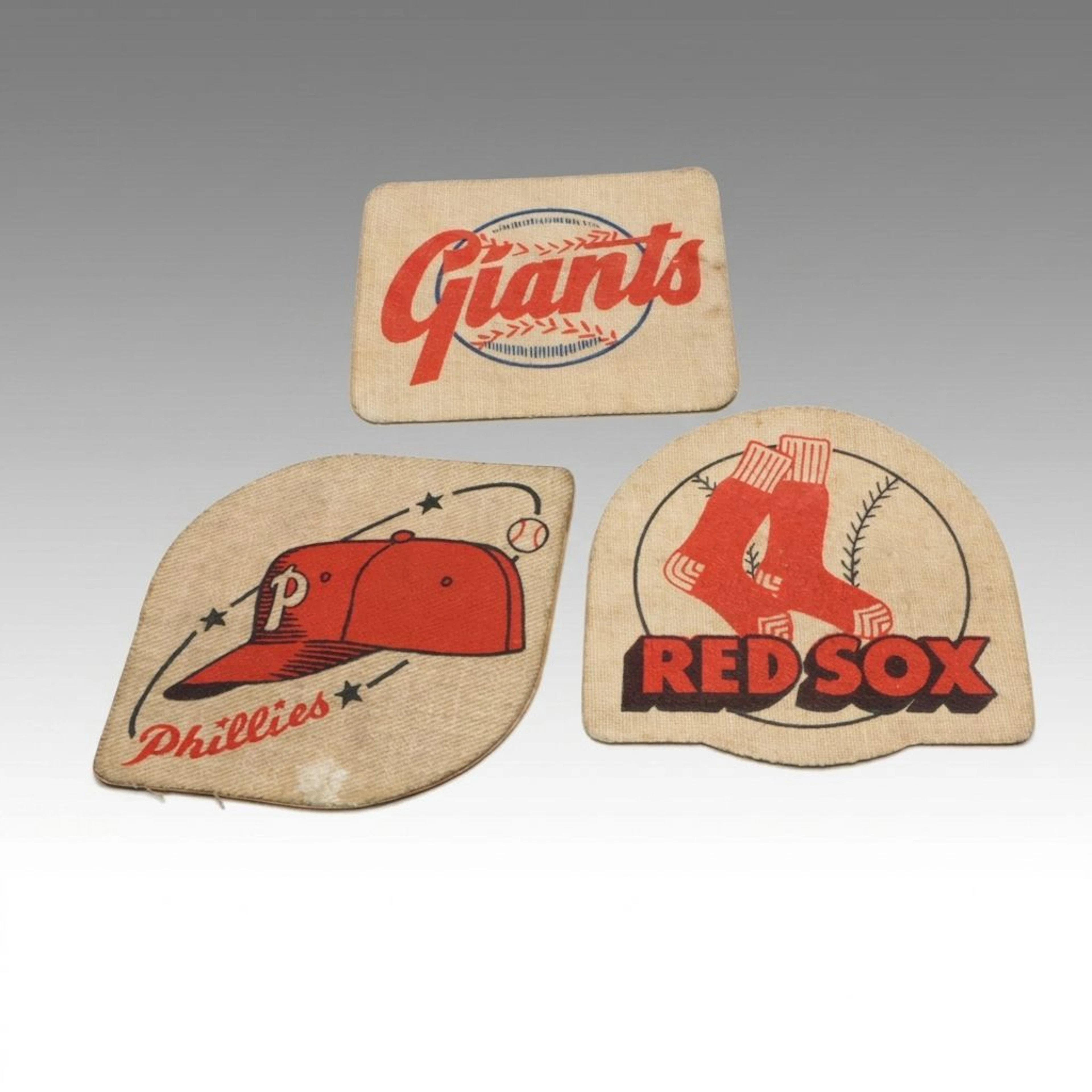 1955 Post Cereal Patches Featuring The New York Giants, Boston Red Sox, & More